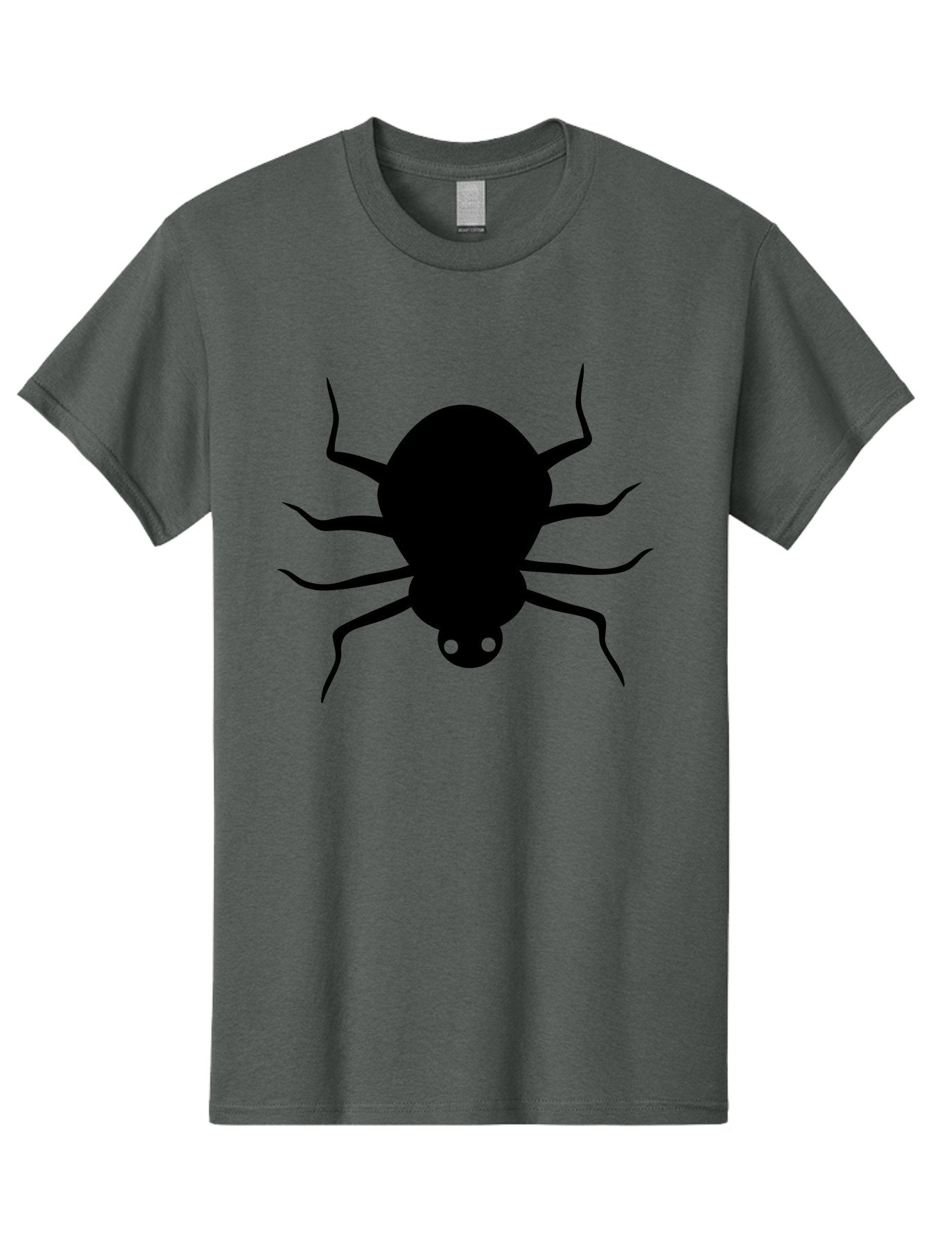 Spider-Silhouette Men'S Graphic Tee, 100% Cotton, Comfortable Casual Summer Wear, Machine Washable, Black Spider Silhouette, Spider Icon, Arachnid Symbol, Creepy Crawlers, Eight-Legged Creature, Menacing Silhouette, Simple Design, Aab234 6