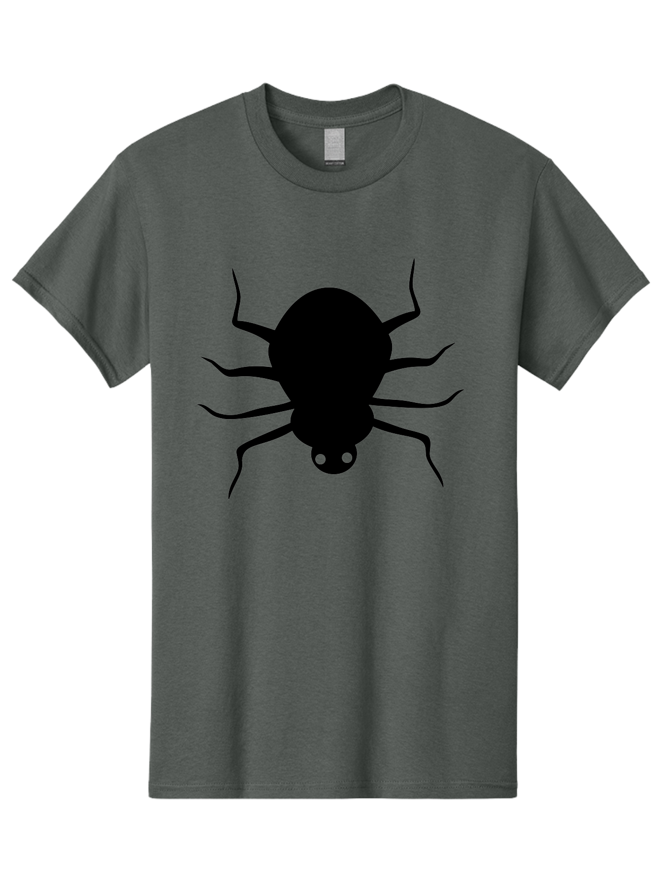 Spider-Silhouette Men'S Graphic Tee, 100% Cotton, Comfortable Casual Summer Wear, Machine Washable, Black Spider Silhouette, Spider Icon, Arachnid Symbol, Creepy Crawlers, Eight-Legged Creature, Menacing Silhouette, Simple Design, Aab234 3