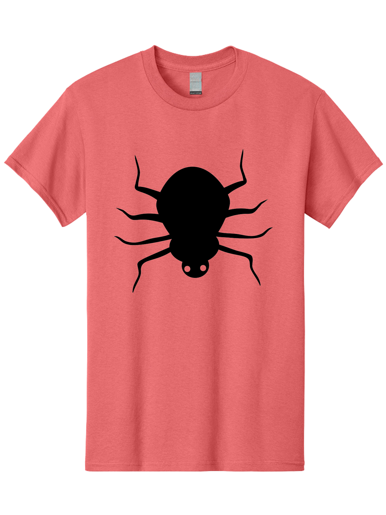 Spider-Silhouette Men'S Graphic Tee, 100% Cotton, Comfortable Casual Summer Wear, Machine Washable, Black Spider Silhouette, Spider Icon, Arachnid Symbol, Creepy Crawlers, Eight-Legged Creature, Menacing Silhouette, Simple Design, Aab234 5