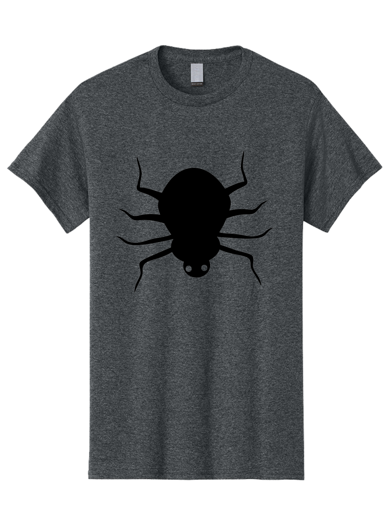 Spider-Silhouette Men'S Graphic Tee, 100% Cotton, Comfortable Casual Summer Wear, Machine Washable, Black Spider Silhouette, Spider Icon, Arachnid Symbol, Creepy Crawlers, Eight-Legged Creature, Menacing Silhouette, Simple Design, Aab234 7