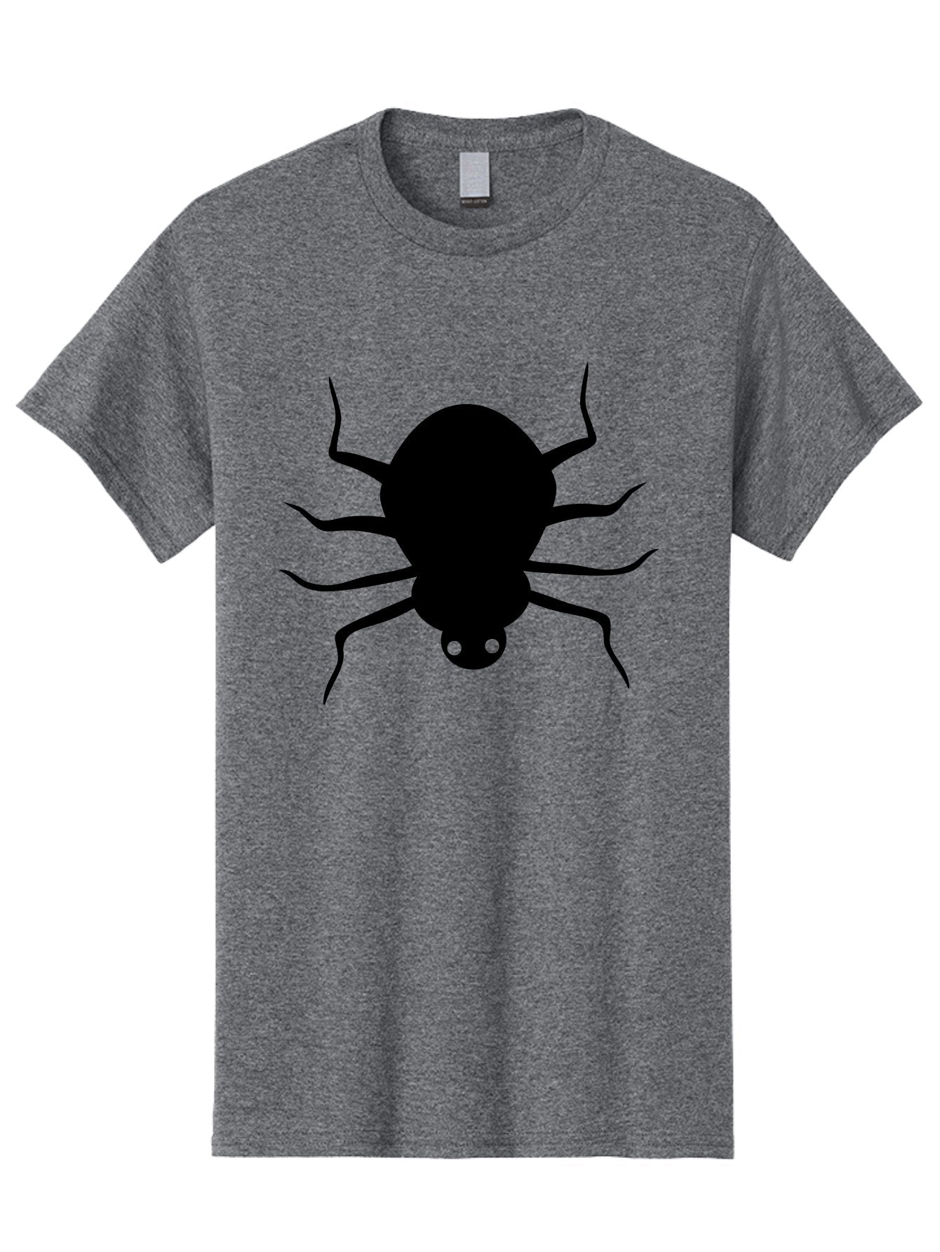 Spider-Silhouette Men'S Graphic Tee, 100% Cotton, Comfortable Casual Summer Wear, Machine Washable, Black Spider Silhouette, Spider Icon, Arachnid Symbol, Creepy Crawlers, Eight-Legged Creature, Menacing Silhouette, Simple Design, Aab234 7