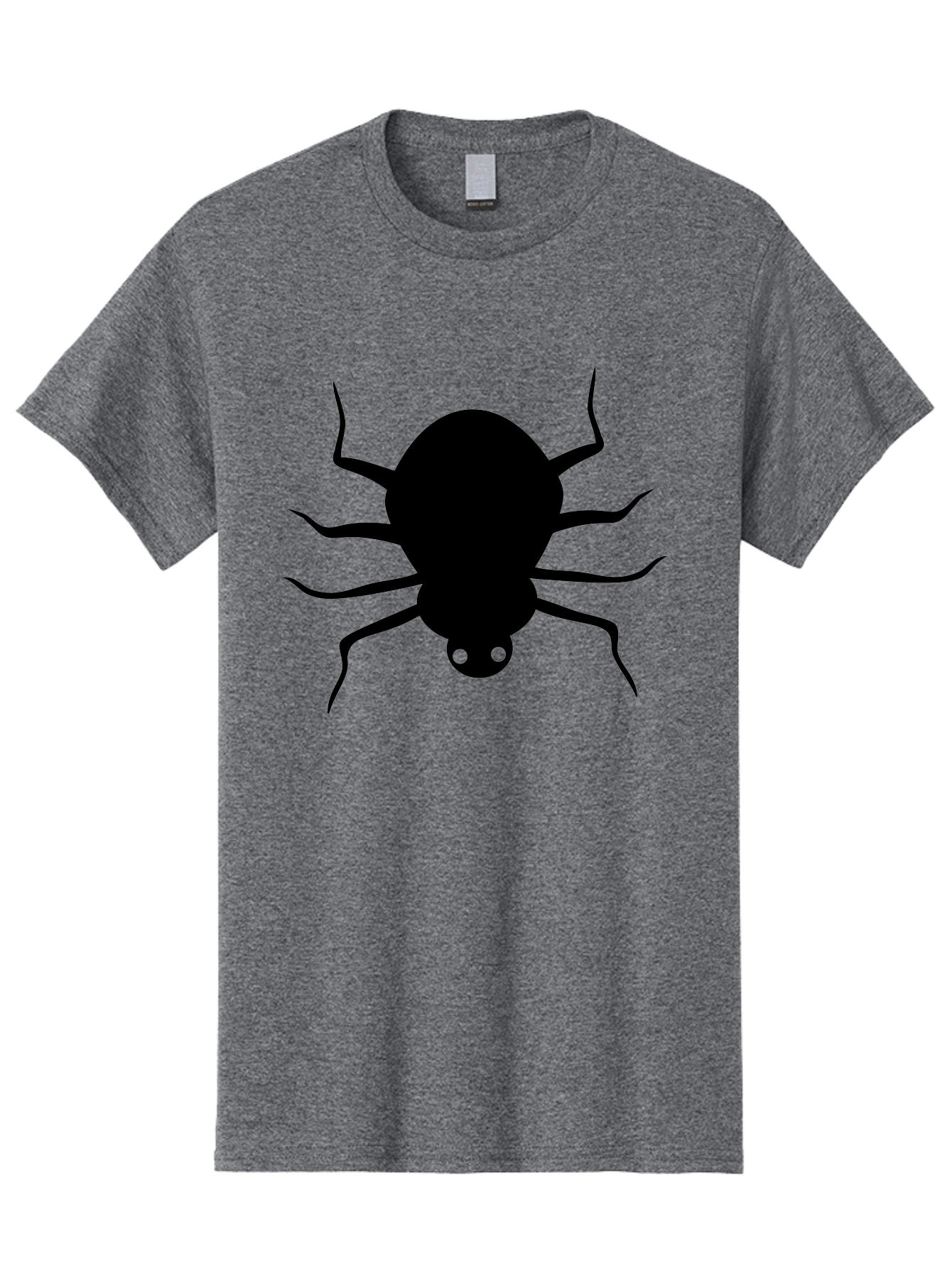 Spider-Silhouette Men'S Graphic Tee, 100% Cotton, Comfortable Casual Summer Wear, Machine Washable, Black Spider Silhouette, Spider Icon, Arachnid Symbol, Creepy Crawlers, Eight-Legged Creature, Menacing Silhouette, Simple Design, Aab234 9
