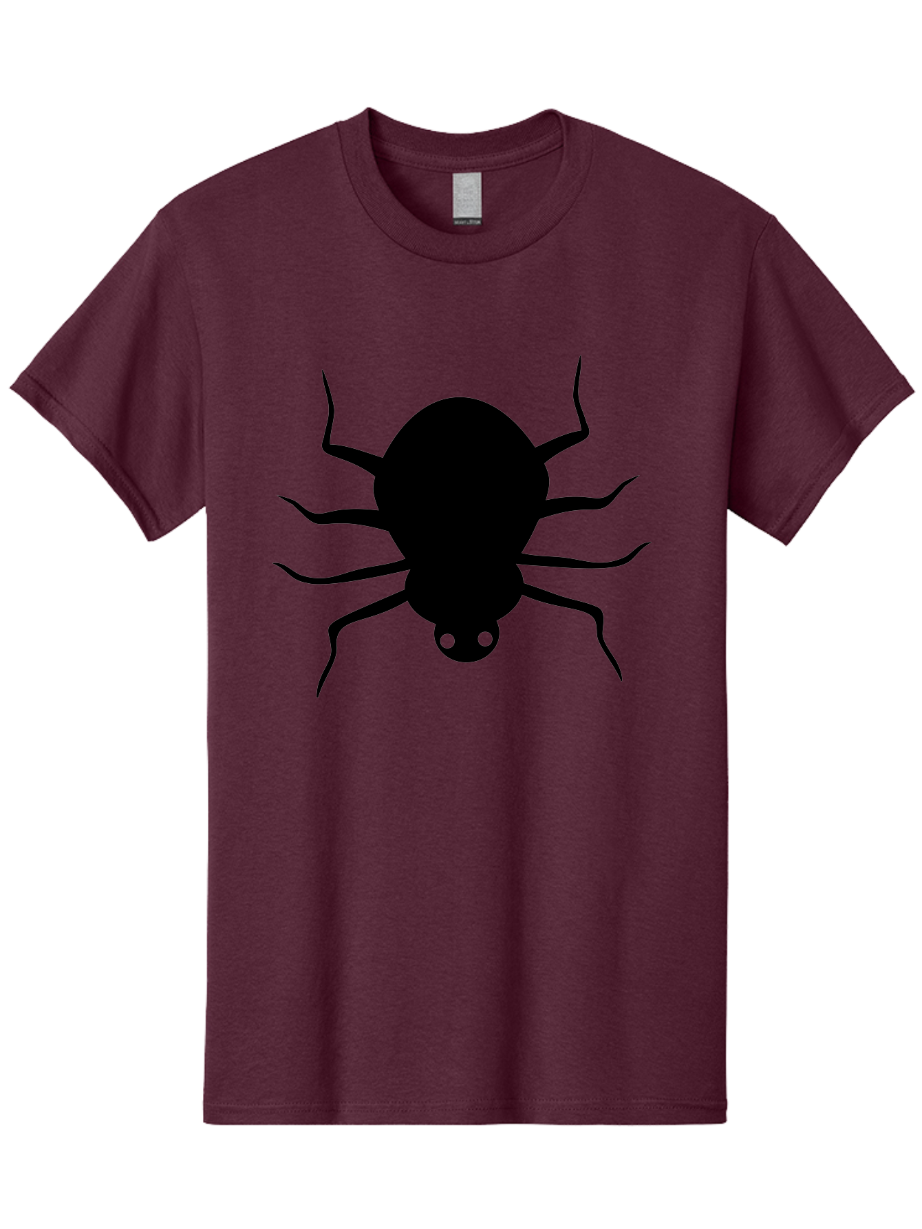 Spider-Silhouette Men'S Graphic Tee, 100% Cotton, Comfortable Casual Summer Wear, Machine Washable, Black Spider Silhouette, Spider Icon, Arachnid Symbol, Creepy Crawlers, Eight-Legged Creature, Menacing Silhouette, Simple Design, Aab234 13