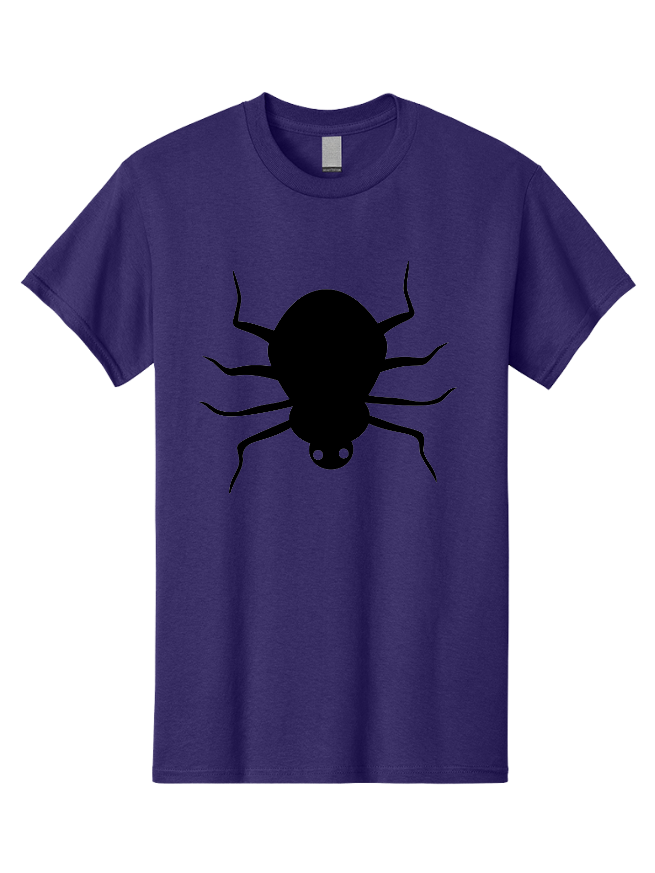 Spider-Silhouette Men'S Graphic Tee, 100% Cotton, Comfortable Casual Summer Wear, Machine Washable, Black Spider Silhouette, Spider Icon, Arachnid Symbol, Creepy Crawlers, Eight-Legged Creature, Menacing Silhouette, Simple Design, Aab234 21