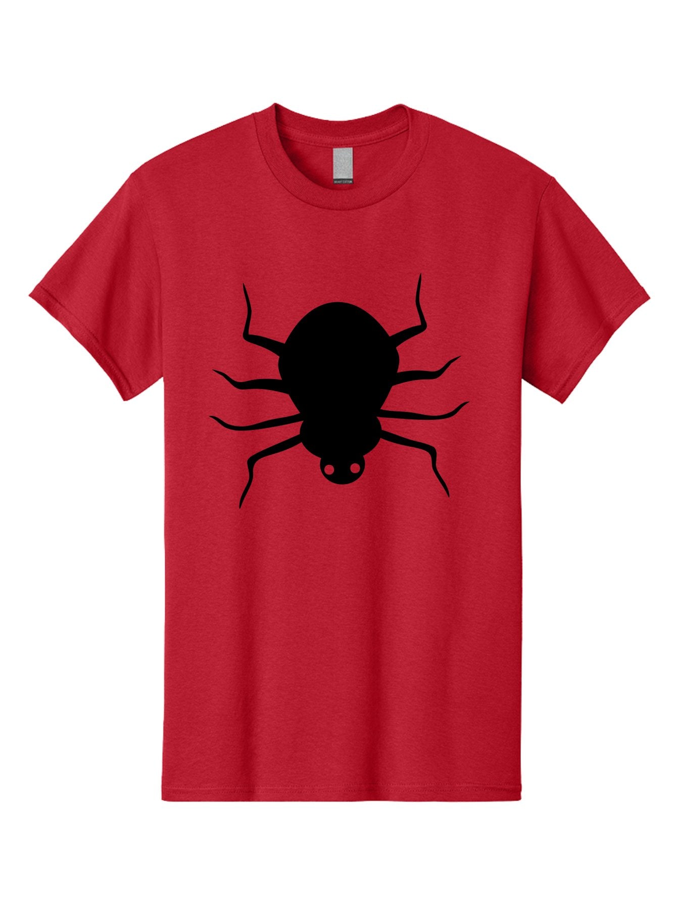 Spider-Silhouette Men'S Graphic Tee, 100% Cotton, Comfortable Casual Summer Wear, Machine Washable, Black Spider Silhouette, Spider Icon, Arachnid Symbol, Creepy Crawlers, Eight-Legged Creature, Menacing Silhouette, Simple Design, Aab234 4
