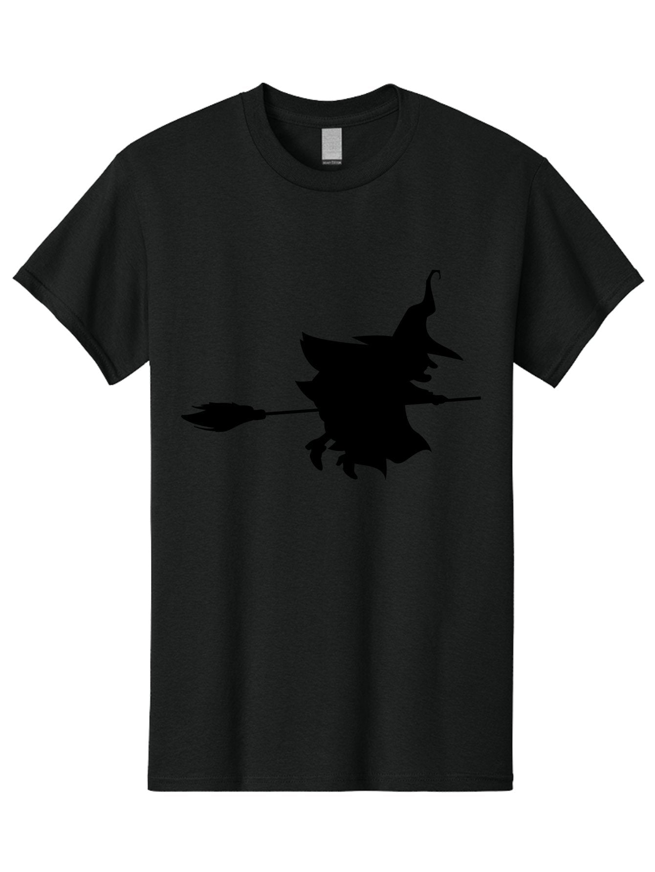 Witch-Silhouette Men'S Graphic Tee, 100% Cotton, Comfortable Casual Summer Wear, Machine Washable, Witch Silhouette, Flying On Broomstick, Halloween Magic, Spooky Atmosphere, Mystical Powers, Flying Witch, Halloween Theme Aab240 11