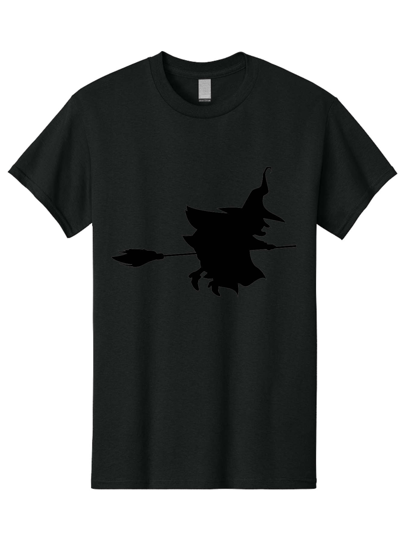 Witch-Silhouette Men'S Graphic Tee, 100% Cotton, Comfortable Casual Summer Wear, Machine Washable, Witch Silhouette, Flying On Broomstick, Halloween Magic, Spooky Atmosphere, Mystical Powers, Flying Witch, Halloween Theme Aab240 7