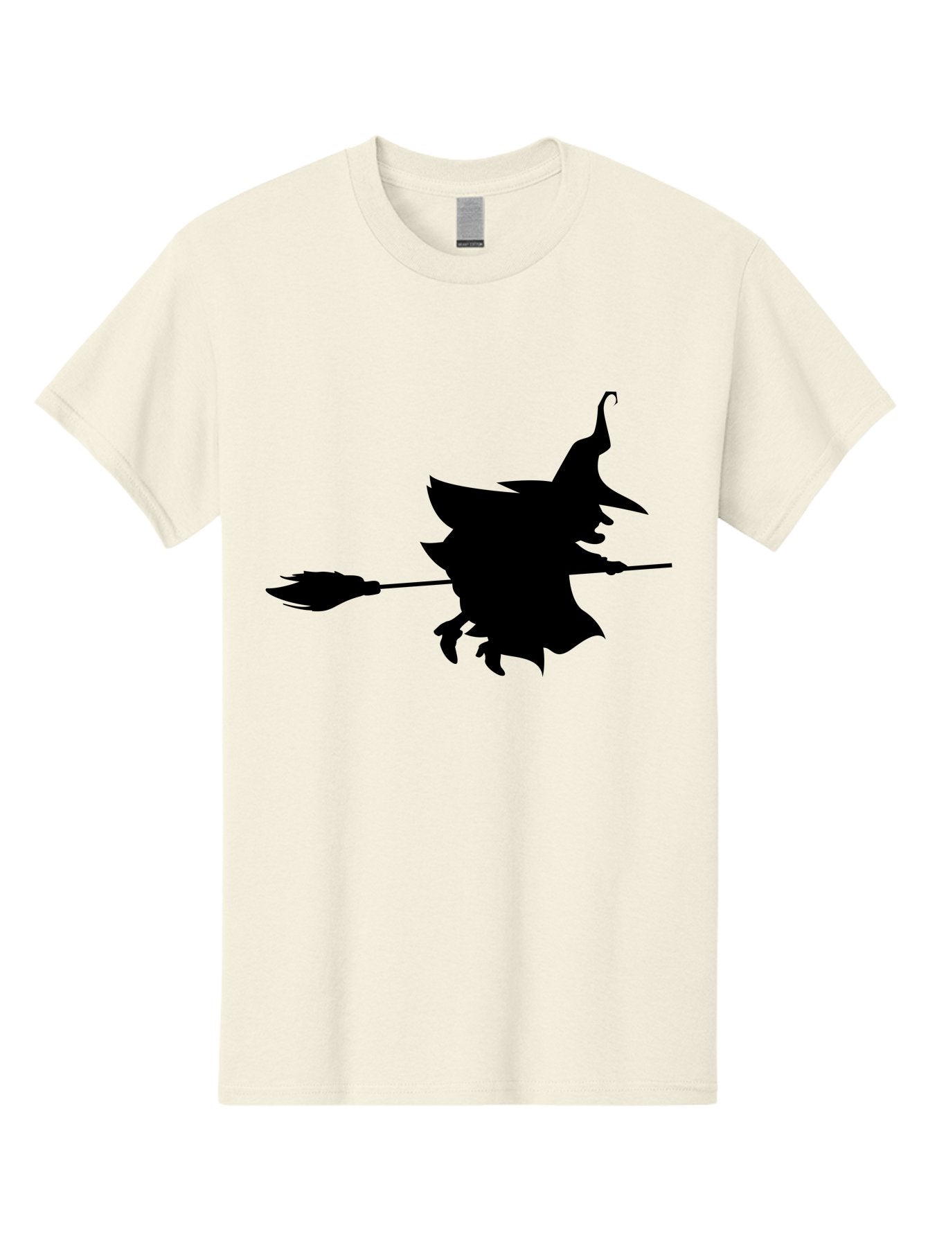 Witch-Silhouette Men'S Graphic Tee, 100% Cotton, Comfortable Casual Summer Wear, Machine Washable, Witch Silhouette, Flying On Broomstick, Halloween Magic, Spooky Atmosphere, Mystical Powers, Flying Witch, Halloween Theme Aab240 6