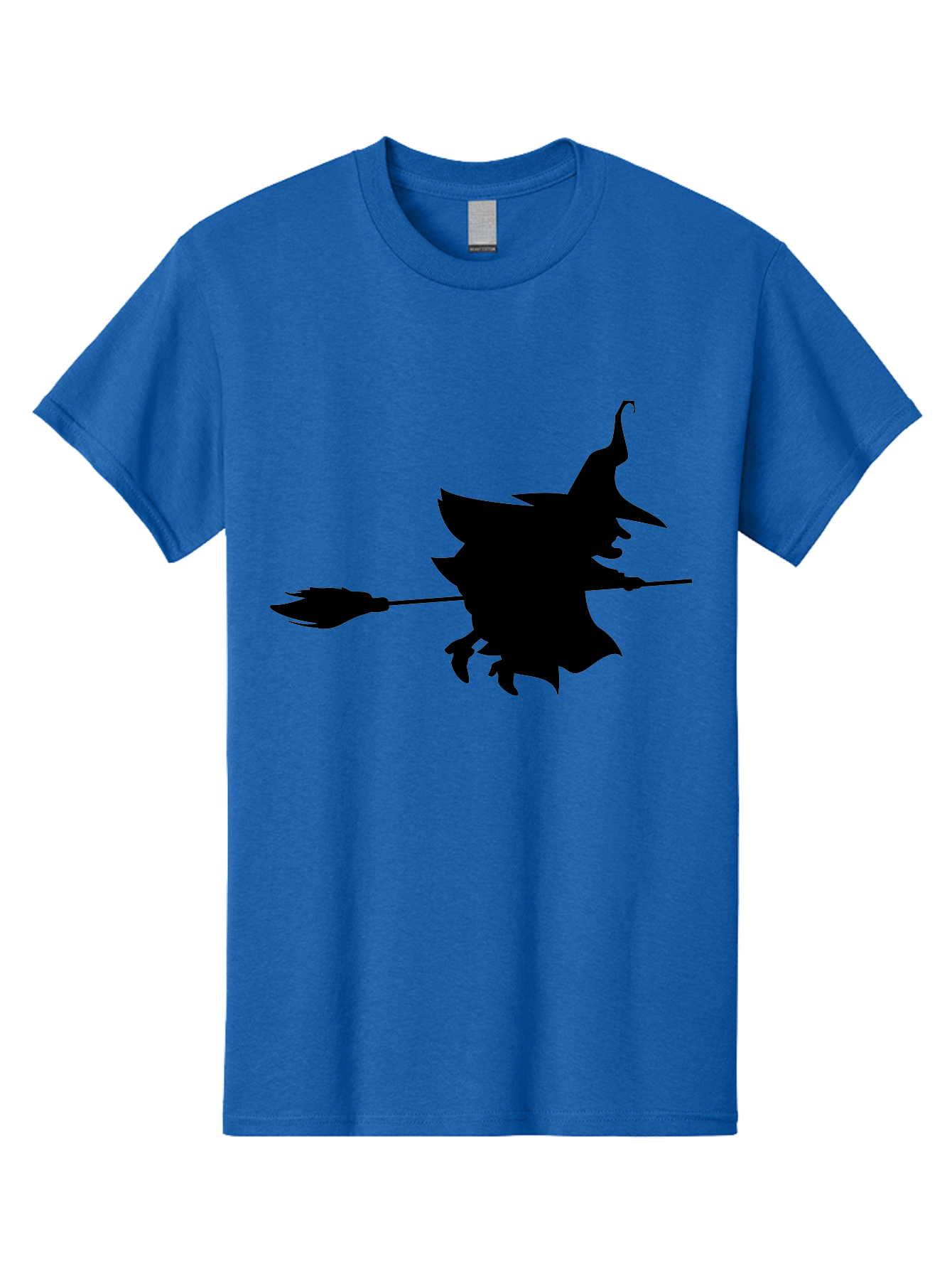 Witch-Silhouette Men'S Graphic Tee, 100% Cotton, Comfortable Casual Summer Wear, Machine Washable, Witch Silhouette, Flying On Broomstick, Halloween Magic, Spooky Atmosphere, Mystical Powers, Flying Witch, Halloween Theme Aab240 17