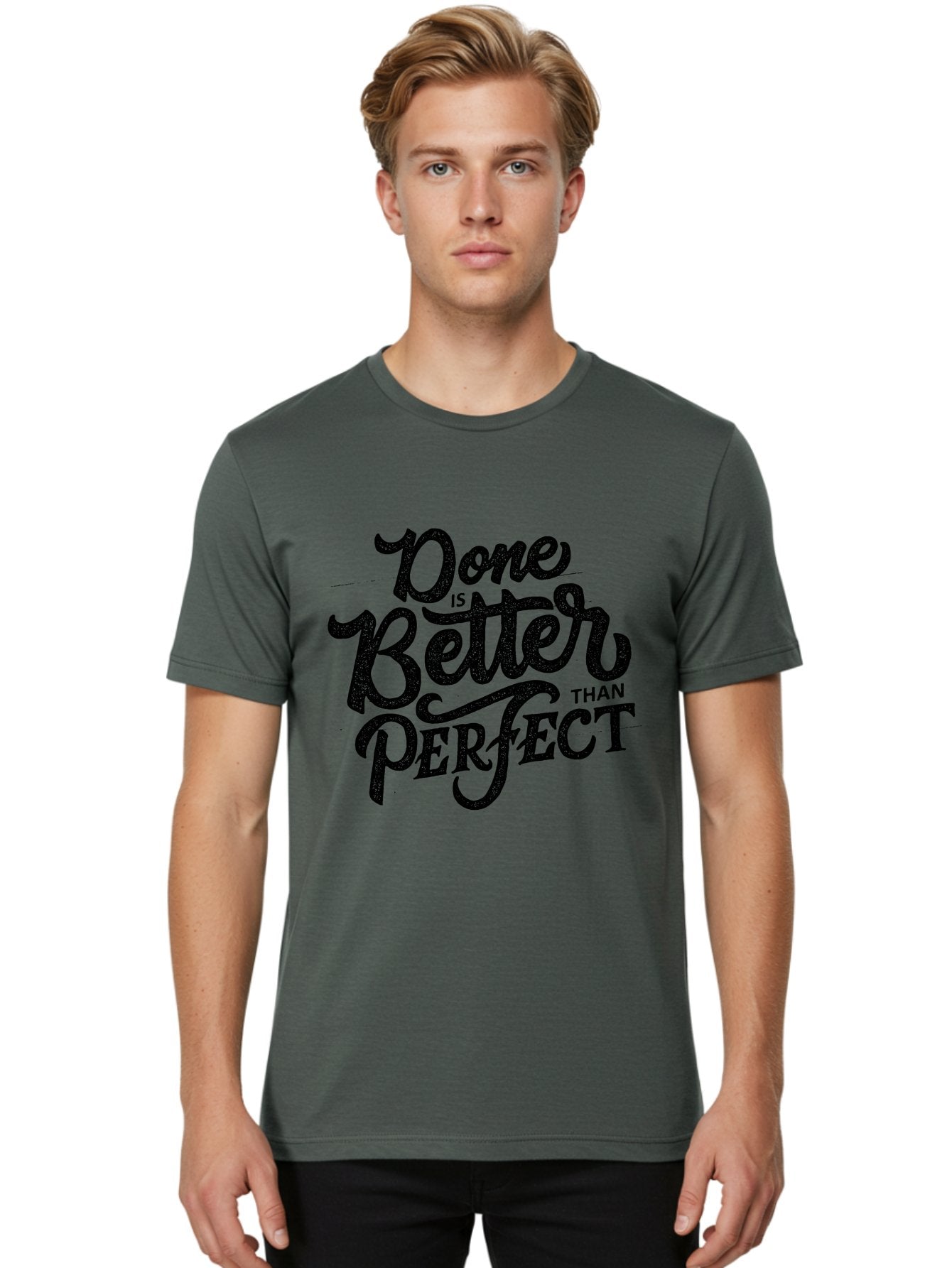 Done-Is-Better-Than-Perfect-1 Men'S Graphic Tee, 100% Cotton, Comfortable Casual Summer Wear, Machine Washable, Motivational Quote, Productivity, Task Completion, Perfectionism, Done Is Better, Self-Improvement, Productivity Tips, Aab245 29