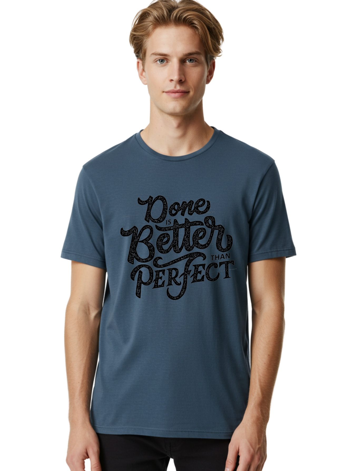 Done-Is-Better-Than-Perfect-1 Men'S Graphic Tee, 100% Cotton, Comfortable Casual Summer Wear, Machine Washable, Motivational Quote, Productivity, Task Completion, Perfectionism, Done Is Better, Self-Improvement, Productivity Tips, Aab245 12