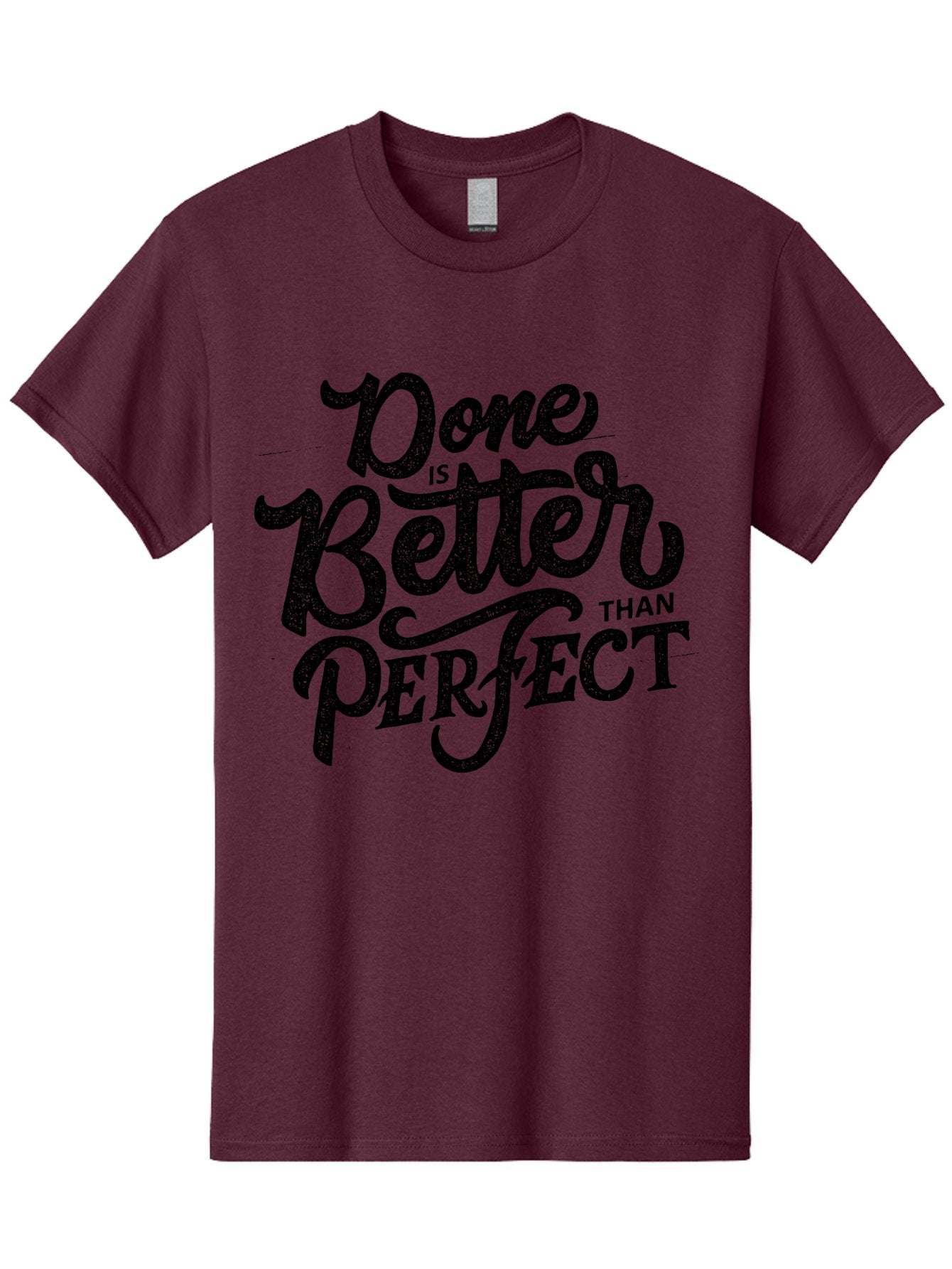 Done-Is-Better-Than-Perfect-1 Men'S Graphic Tee, 100% Cotton, Comfortable Casual Summer Wear, Machine Washable, Motivational Quote, Productivity, Task Completion, Perfectionism, Done Is Better, Self-Improvement, Productivity Tips, Aab245 3