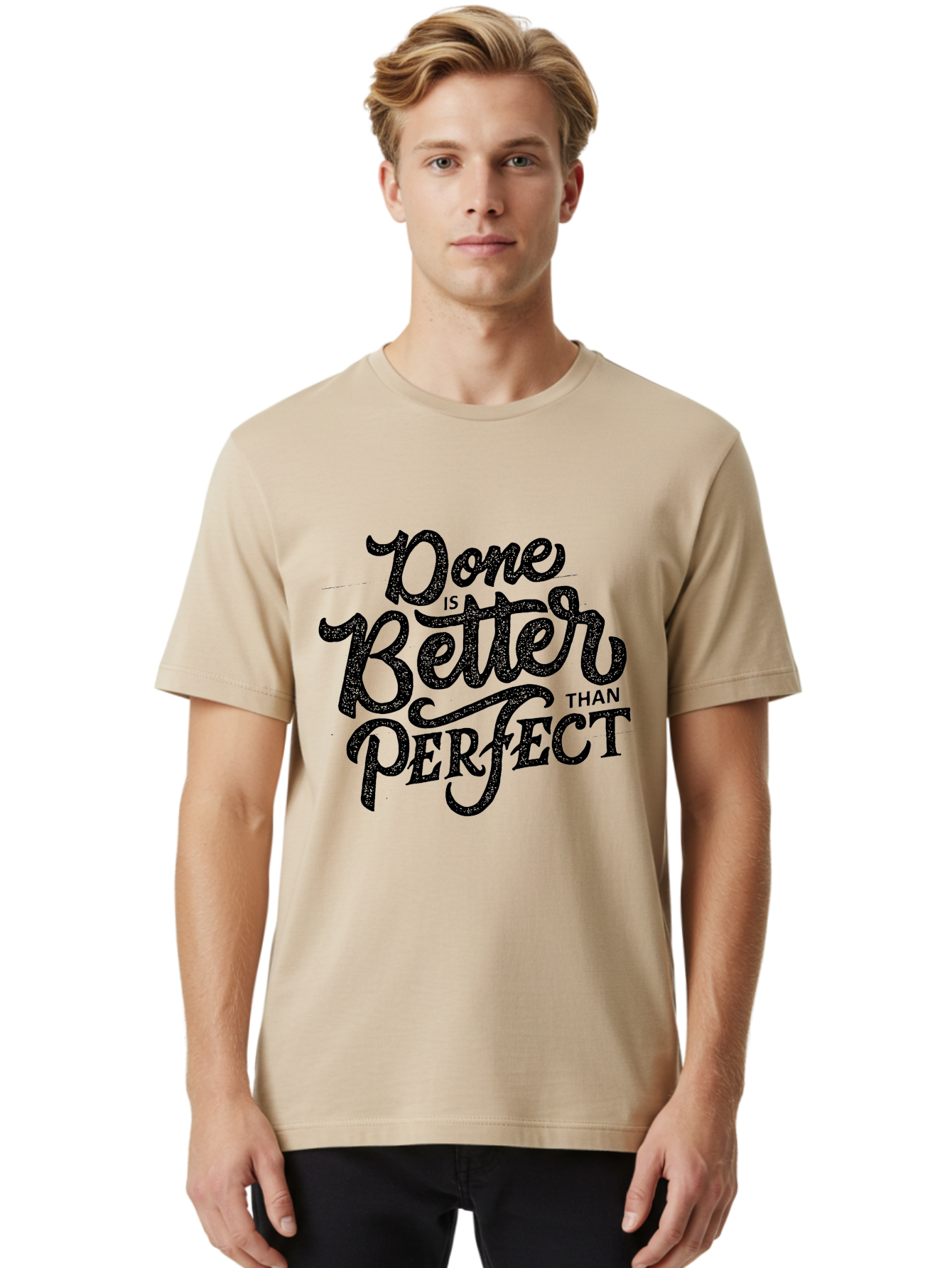 Done-Is-Better-Than-Perfect-1 Men'S Graphic Tee, 100% Cotton, Comfortable Casual Summer Wear, Machine Washable, Motivational Quote, Productivity, Task Completion, Perfectionism, Done Is Better, Self-Improvement, Productivity Tips, Aab245 28