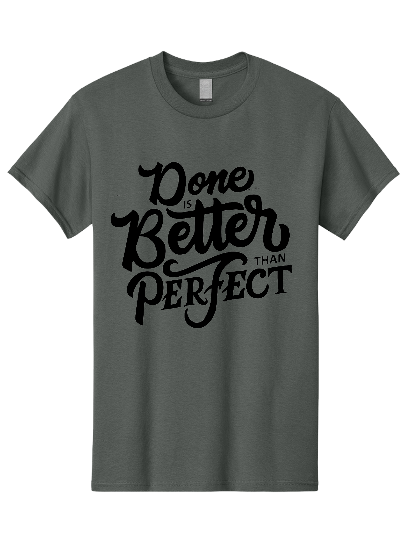 Done-Is-Better-Than-Perfect Men'S Graphic Tee, 100% Cotton, Comfortable Casual Summer Wear, Machine Washable, Motivational Quote, Productivity, Success, Inspiration, Done Is Better Than Perfect, Business, Creativity, Productivity Tips, Aab246 3