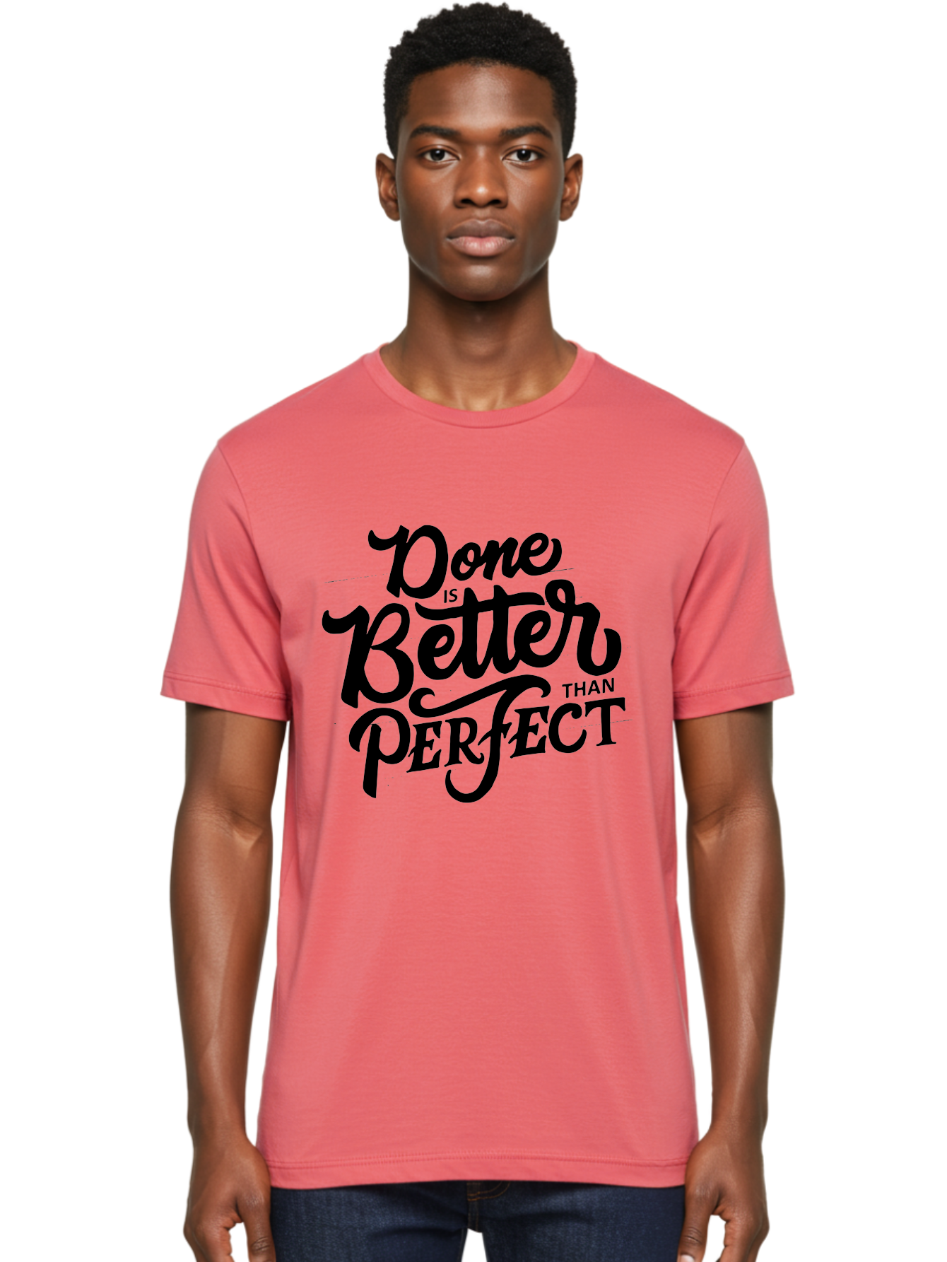 Done-Is-Better-Than-Perfect Men'S Graphic Tee, 100% Cotton, Comfortable Casual Summer Wear, Machine Washable, Motivational Quote, Productivity, Success, Inspiration, Done Is Better Than Perfect, Business, Creativity, Productivity Tips, Aab246 6