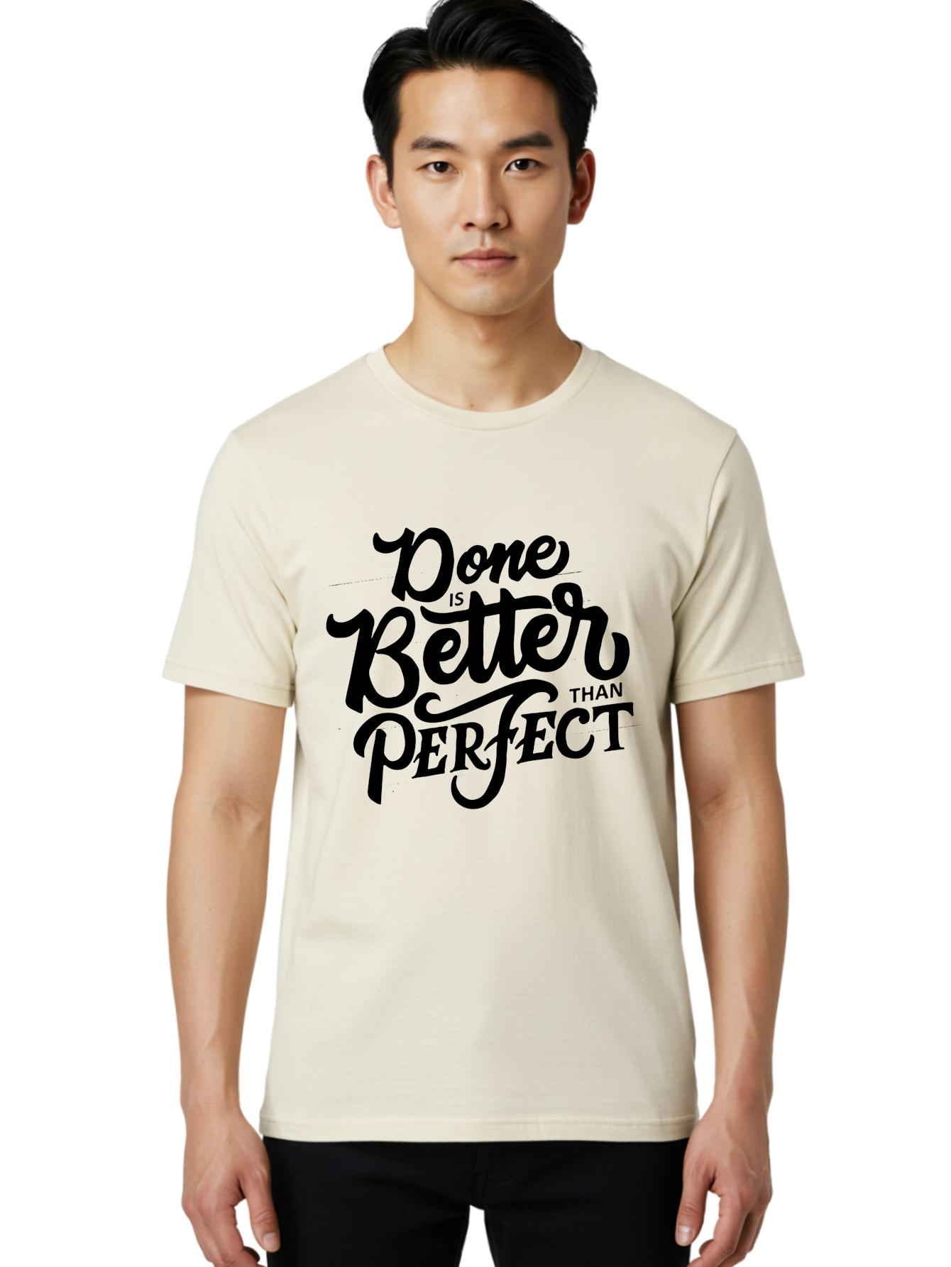 Done-Is-Better-Than-Perfect Men'S Graphic Tee, 100% Cotton, Comfortable Casual Summer Wear, Machine Washable, Motivational Quote, Productivity, Success, Inspiration, Done Is Better Than Perfect, Business, Creativity, Productivity Tips, Aab246 18