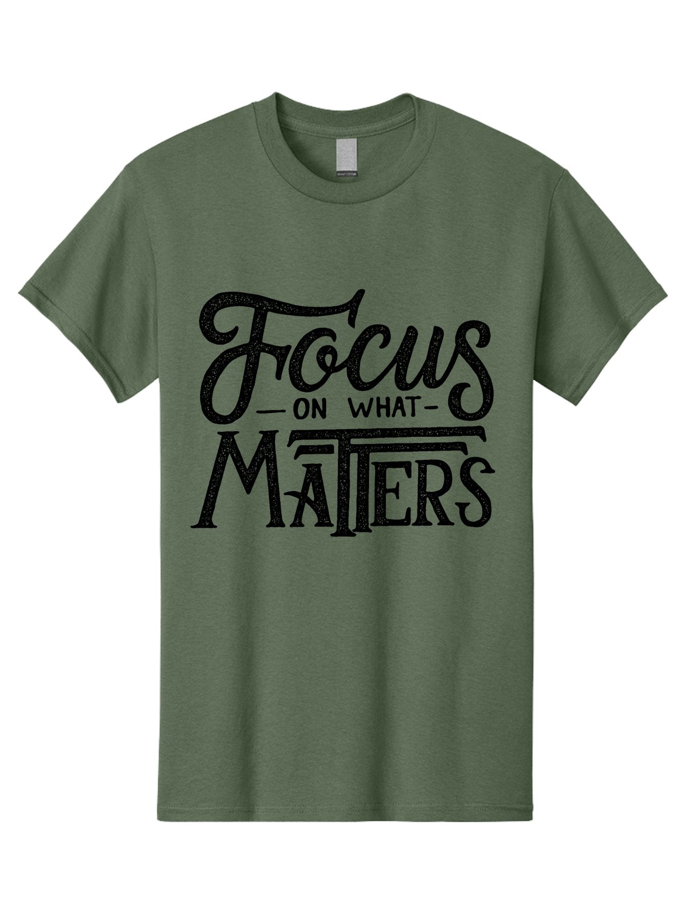 Focus-On-What-Matters-1 Men'S Graphic Tee, 100% Cotton, Comfortable Casual Summer Wear, Machine Washable, Motivational Quote, Inspirational Phrase, Focus On What Matters, Positive Affirmation, Typography, Productivity Tip, Aab249 8