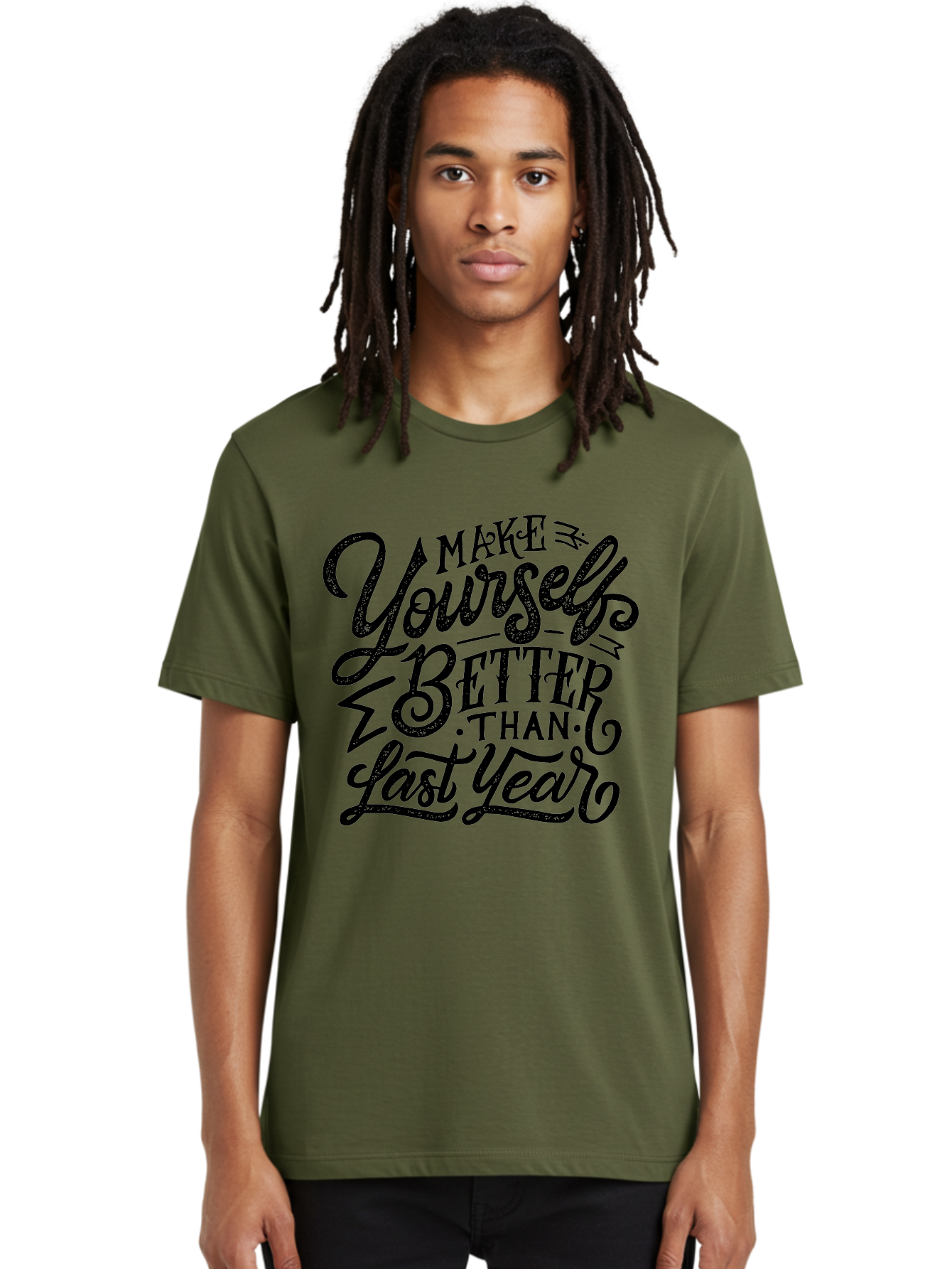 Make-Yourself-Better-1 Men'S Graphic Tee, 100% Cotton, Comfortable Casual Summer Wear, Machine Washable, Motivational Quote, Self-Improvement, Inspirational Words, Personal Growth, Positive Affirmation, New Year Resolution Aab251 16
