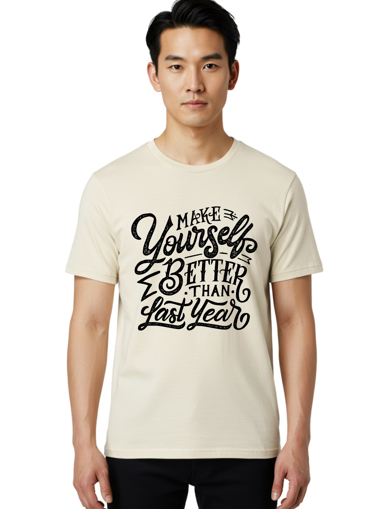 Make-Yourself-Better-1 Men'S Graphic Tee, 100% Cotton, Comfortable Casual Summer Wear, Machine Washable, Motivational Quote, Self-Improvement, Inspirational Words, Personal Growth, Positive Affirmation, New Year Resolution Aab251 18