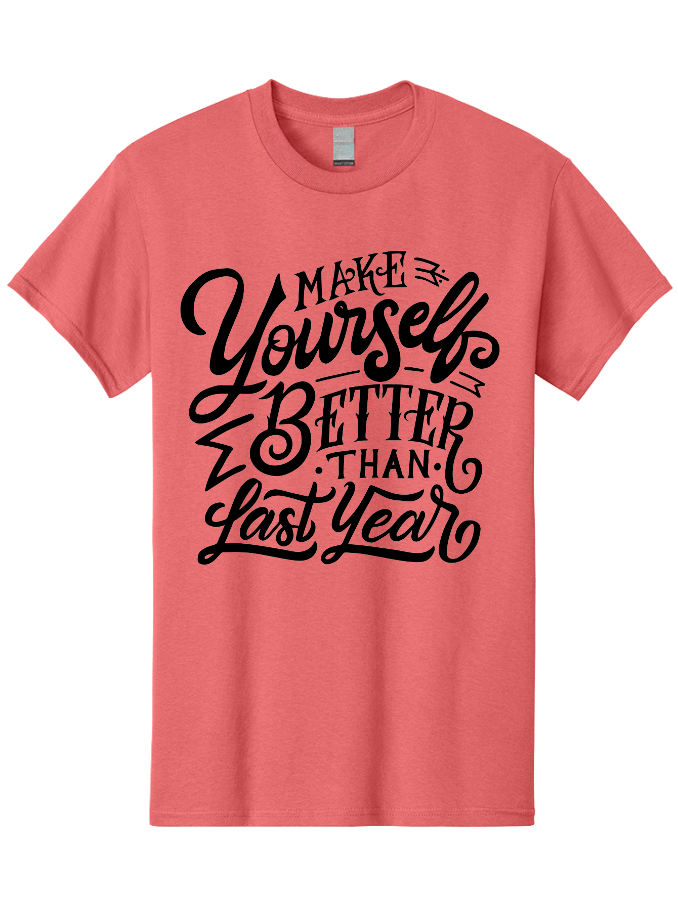 Make-Yourself-Better Men'S Graphic Tee, 100% Cotton, Comfortable Casual Summer Wear, Machine Washable, Inspirational Quote, Motivational Phrase, Self-Improvement, Personal Growth, New Year Resolution, Goal Setting, Motivation, Success, Aab252 5