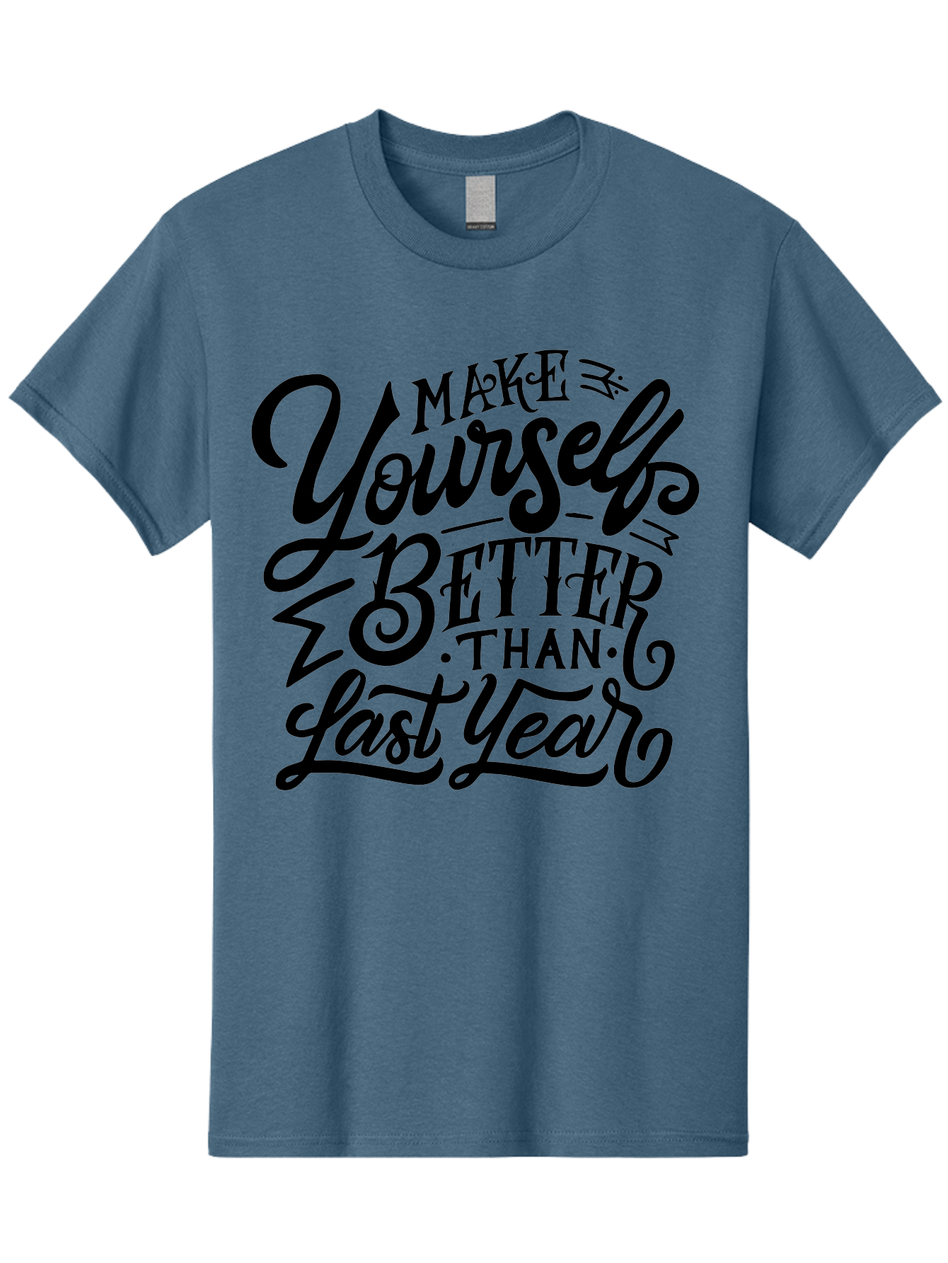 Make-Yourself-Better Men'S Graphic Tee, 100% Cotton, Comfortable Casual Summer Wear, Machine Washable, Inspirational Quote, Motivational Phrase, Self-Improvement, Personal Growth, New Year Resolution, Goal Setting, Motivation, Success, Aab252 11