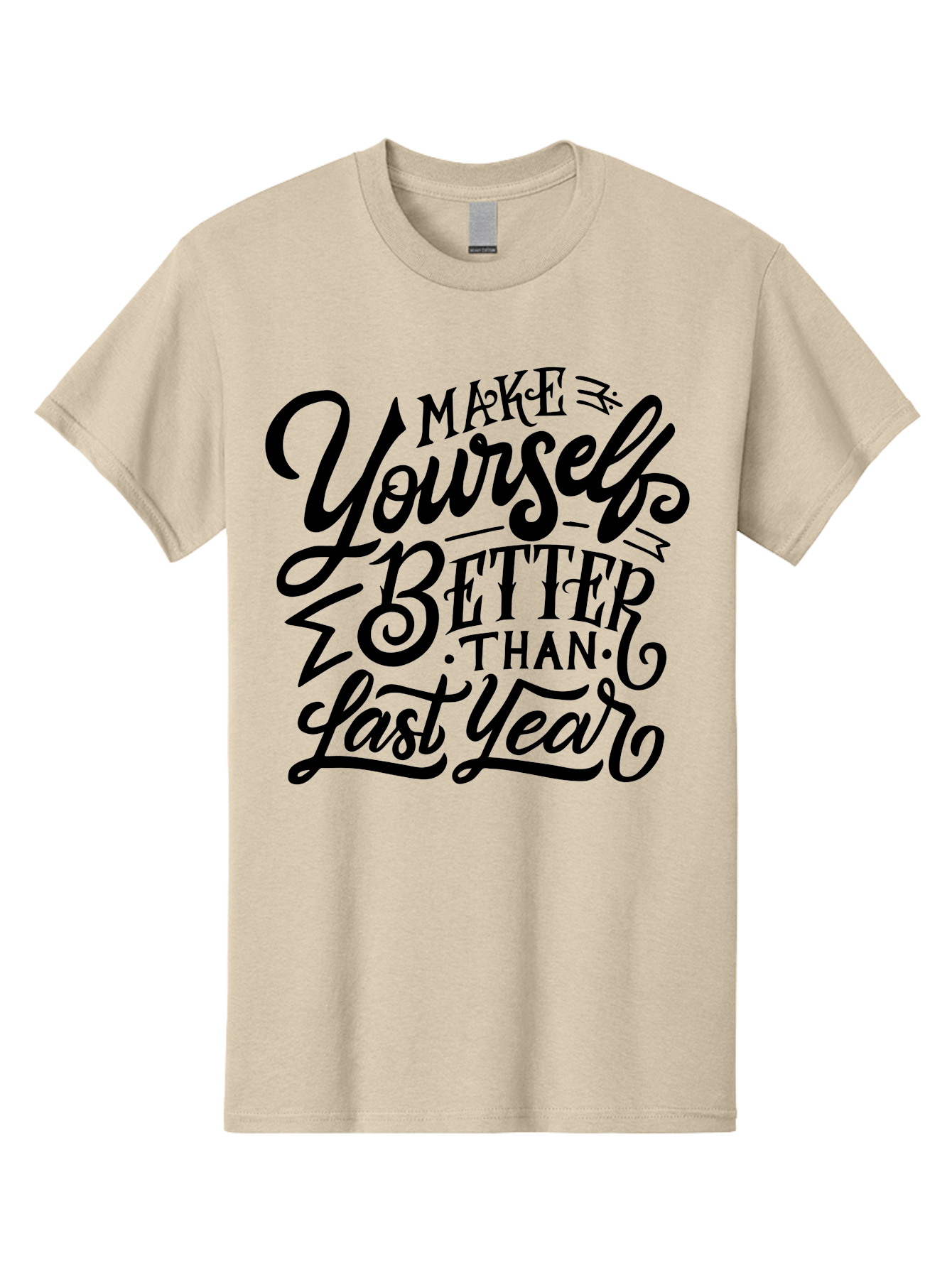 Make-Yourself-Better Men'S Graphic Tee, 100% Cotton, Comfortable Casual Summer Wear, Machine Washable, Inspirational Quote, Motivational Phrase, Self-Improvement, Personal Growth, New Year Resolution, Goal Setting, Motivation, Success, Aab252 27
