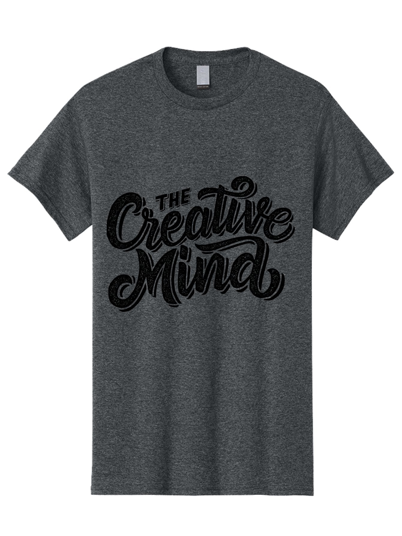 The-Creative-Mind Men'S Graphic Tee, 100% Cotton, Comfortable Casual Summer Wear, Machine Washable, Creative Thinking, Artistic Expression, Imagination, Inspiration, Motivational Quote, Artistic Typography, Creative Design Aab254 5