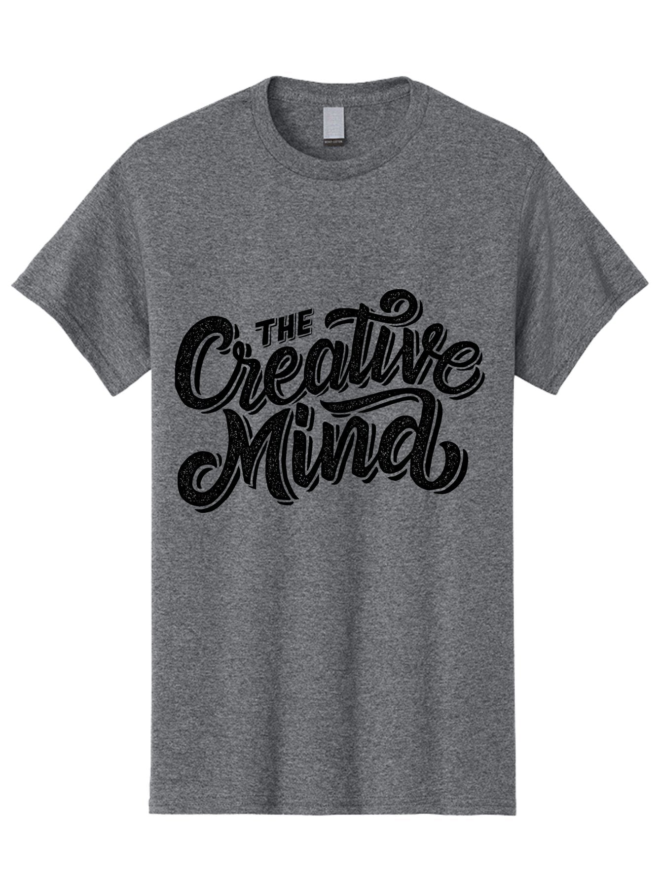 The-Creative-Mind Men'S Graphic Tee, 100% Cotton, Comfortable Casual Summer Wear, Machine Washable, Creative Thinking, Artistic Expression, Imagination, Inspiration, Motivational Quote, Artistic Typography, Creative Design Aab254 3