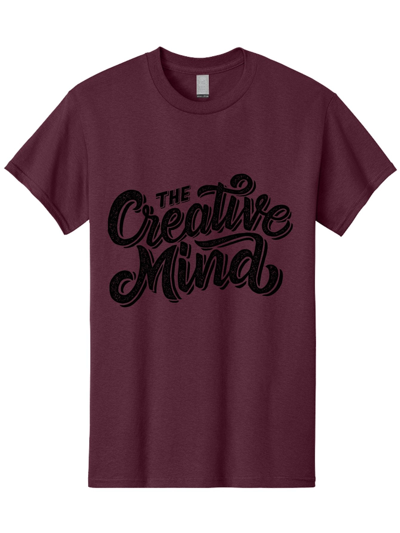 The-Creative-Mind Men'S Graphic Tee, 100% Cotton, Comfortable Casual Summer Wear, Machine Washable, Creative Thinking, Artistic Expression, Imagination, Inspiration, Motivational Quote, Artistic Typography, Creative Design Aab254 8