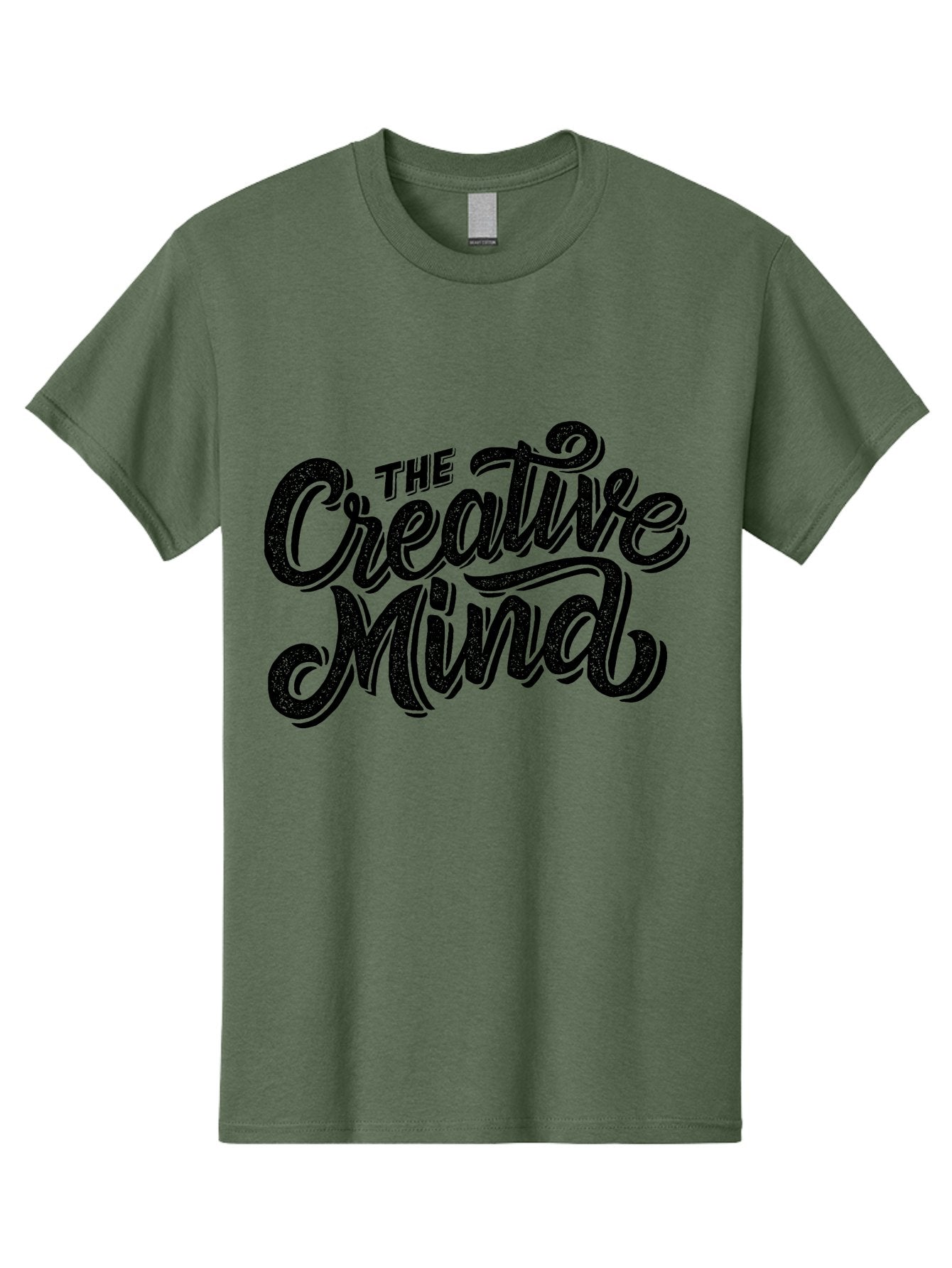 The-Creative-Mind Men'S Graphic Tee, 100% Cotton, Comfortable Casual Summer Wear, Machine Washable, Creative Thinking, Artistic Expression, Imagination, Inspiration, Motivational Quote, Artistic Typography, Creative Design Aab254 7