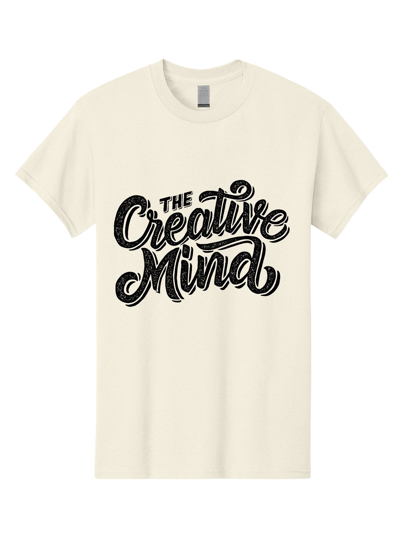 The-Creative-Mind Men'S Graphic Tee, 100% Cotton, Comfortable Casual Summer Wear, Machine Washable, Creative Thinking, Artistic Expression, Imagination, Inspiration, Motivational Quote, Artistic Typography, Creative Design Aab254 6