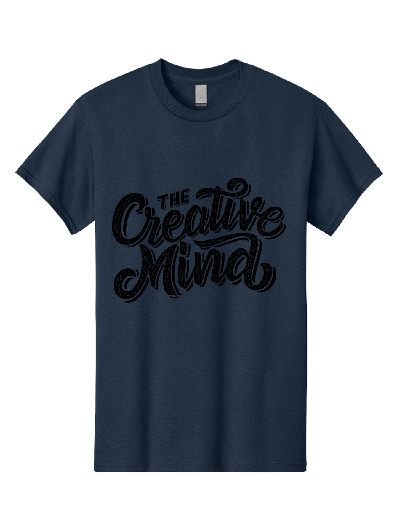 The-Creative-Mind Men'S Graphic Tee, 100% Cotton, Comfortable Casual Summer Wear, Machine Washable, Creative Thinking, Artistic Expression, Imagination, Inspiration, Motivational Quote, Artistic Typography, Creative Design Aab254