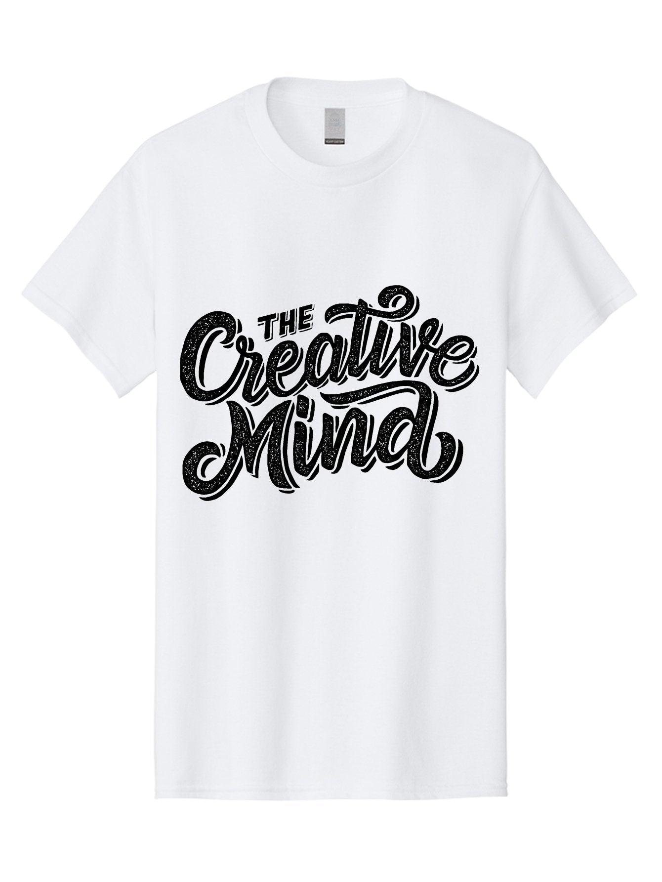 The-Creative-Mind Men'S Graphic Tee, 100% Cotton, Comfortable Casual Summer Wear, Machine Washable, Creative Thinking, Artistic Expression, Imagination, Inspiration, Motivational Quote, Artistic Typography, Creative Design Aab254 12