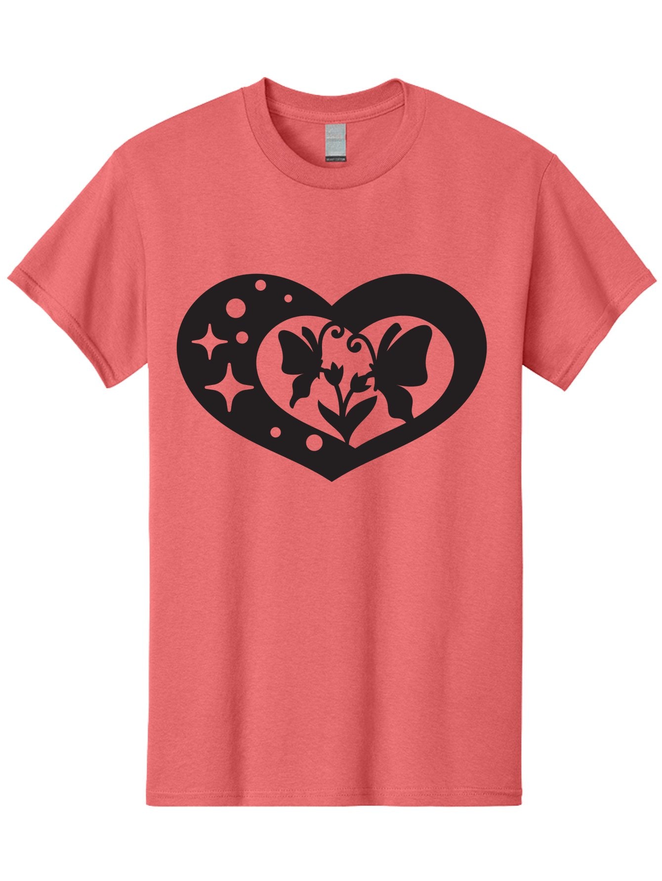 Butterfly-Heart Men'S Graphic Tee, 100% Cotton, Comfortable Casual Summer Wear, Machine Washable, Heart Shape, Butterfly Silhouette, Floral Design, Whimsical Graphics, Decorative Art, Symbolic Heart, Nature-Inspired, Mystical Charm, Aab259 15