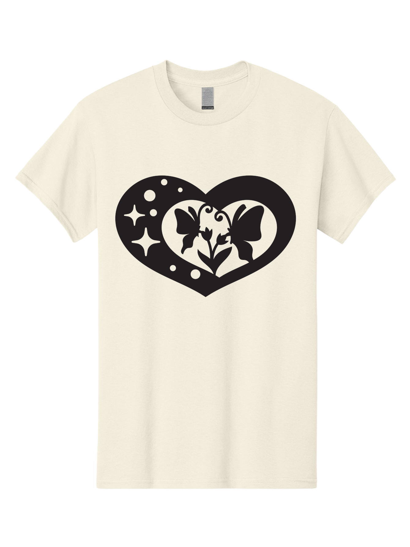 Butterfly-Heart Men'S Graphic Tee, 100% Cotton, Comfortable Casual Summer Wear, Machine Washable, Heart Shape, Butterfly Silhouette, Floral Design, Whimsical Graphics, Decorative Art, Symbolic Heart, Nature-Inspired, Mystical Charm, Aab259 17