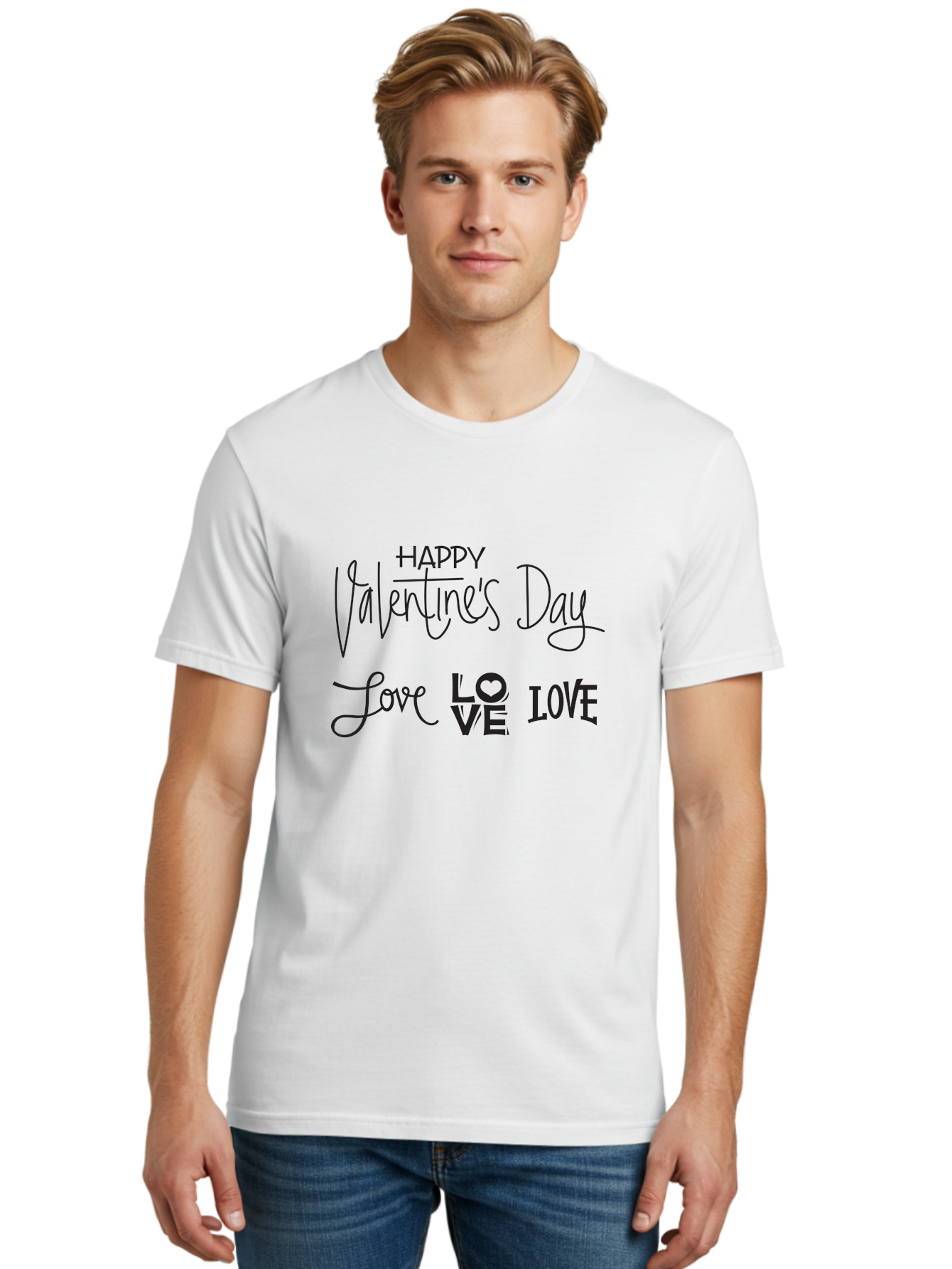 Happy-Valentine-S-Day-1 Men'S Graphic Tee, 100% Cotton, Comfortable Casual Summer Wear, Machine Washable, Happy Valentines Day, Love Messages, Valentines Day Wishes, Love Quotes, Valentines Day Greetings, Romantic Wishes, Love Expression Aab271 20