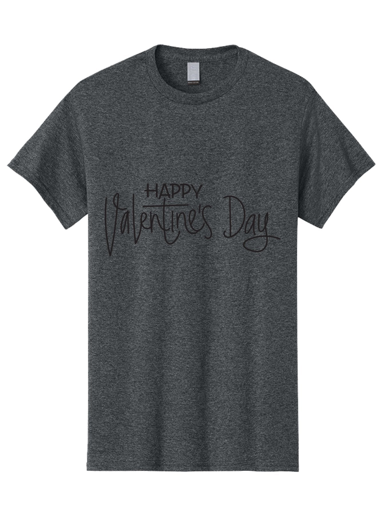Happy-Valentine-S-Day Men'S Graphic Tee, 100% Cotton, Comfortable Casual Summer Wear, Machine Washable, Valentine'S Day Greeting, Love Message, Handwritten Text, Handwritten Font, Happy Valentine'S Day, Love Card, Romantic Gesture, Black Text Aab272 15