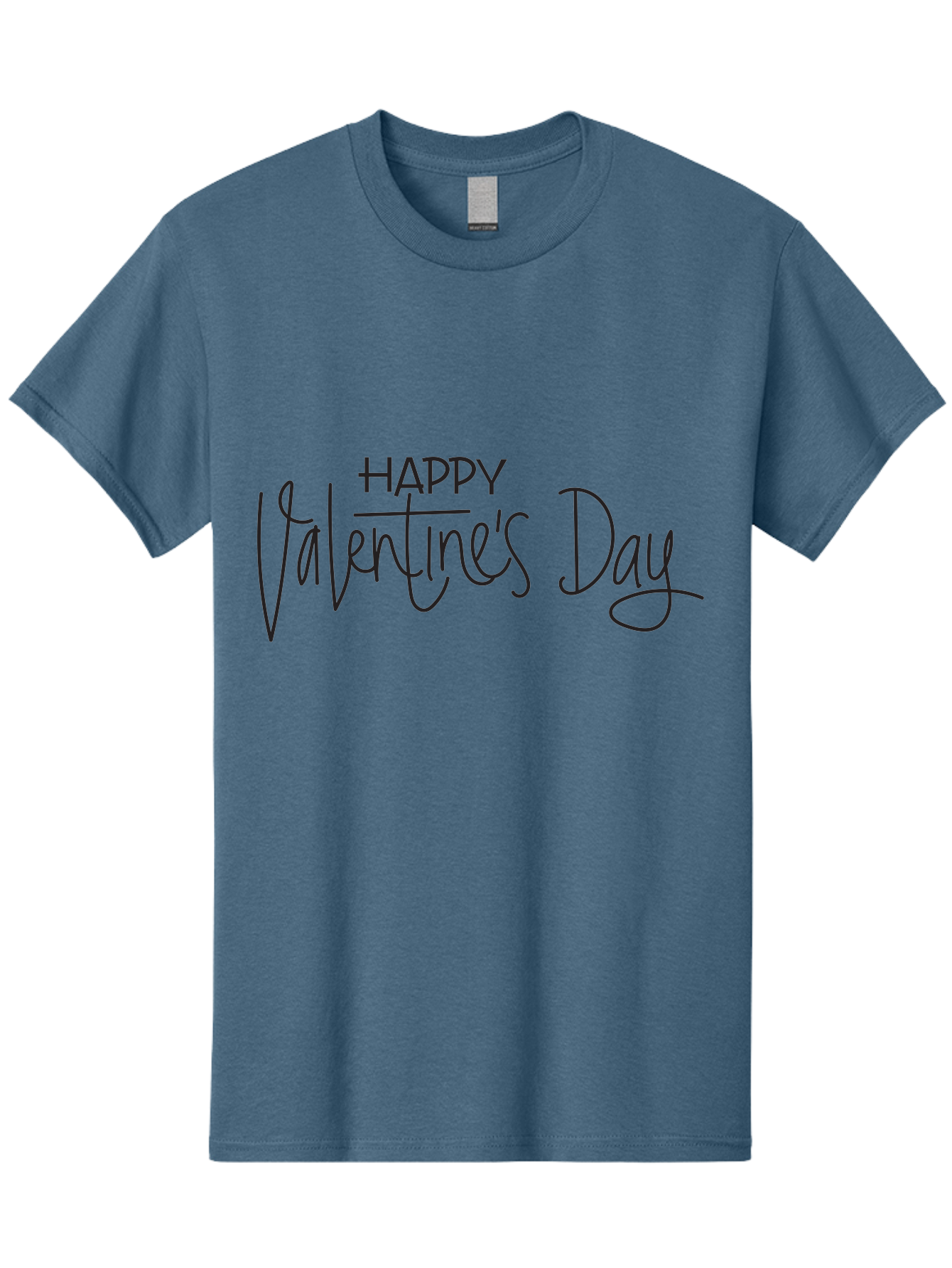 Happy-Valentine-S-Day Men'S Graphic Tee, 100% Cotton, Comfortable Casual Summer Wear, Machine Washable, Valentine'S Day Greeting, Love Message, Handwritten Text, Handwritten Font, Happy Valentine'S Day, Love Card, Romantic Gesture, Black Text Aab272 11