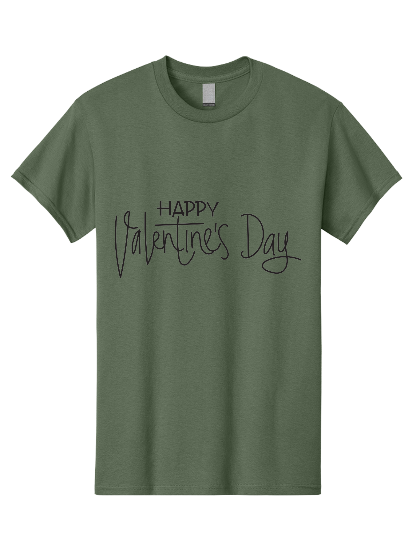 Happy-Valentine-S-Day Men'S Graphic Tee, 100% Cotton, Comfortable Casual Summer Wear, Machine Washable, Valentine'S Day Greeting, Love Message, Handwritten Text, Handwritten Font, Happy Valentine'S Day, Love Card, Romantic Gesture, Black Text Aab272 17