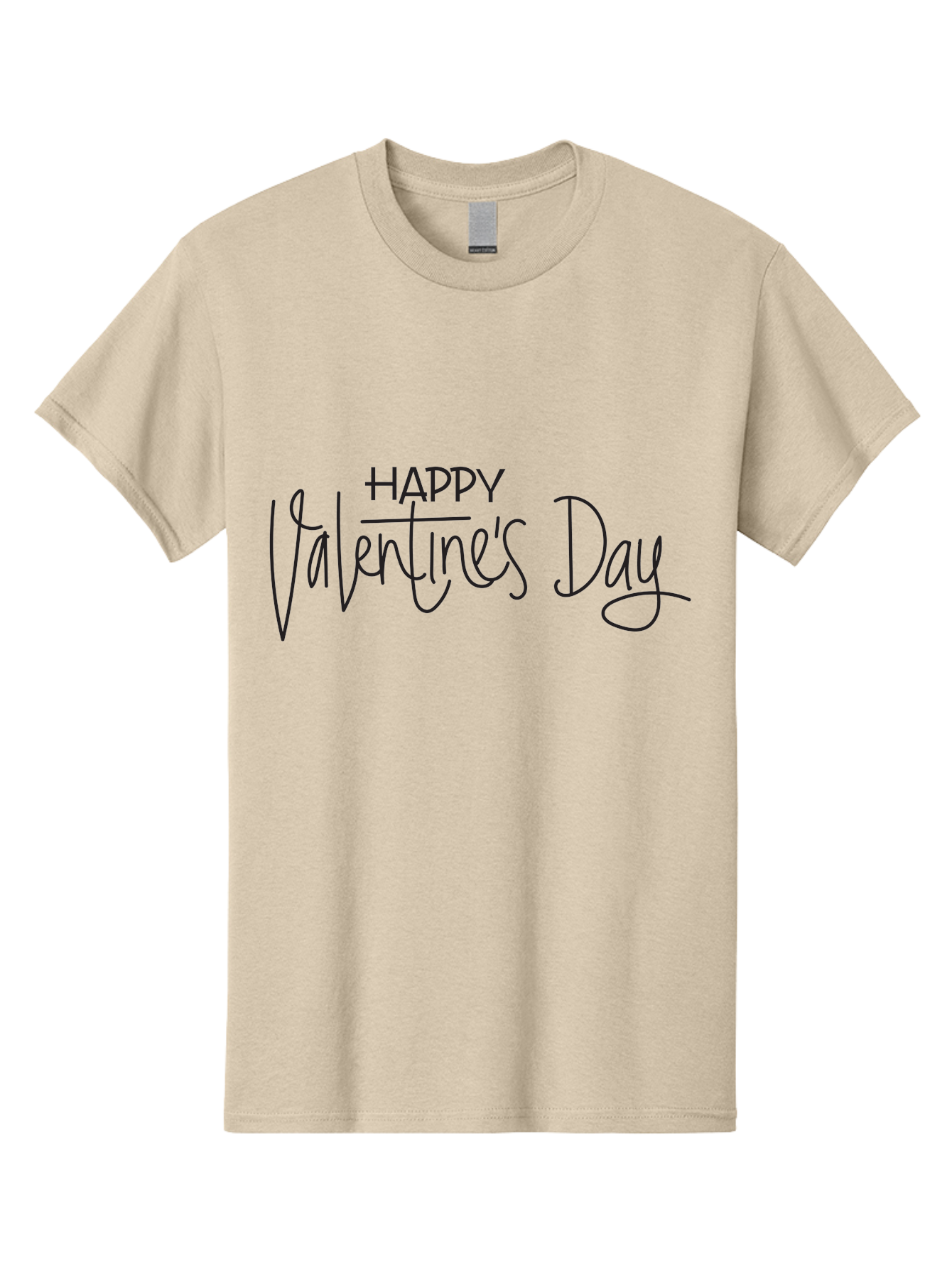 Happy-Valentine-S-Day Men'S Graphic Tee, 100% Cotton, Comfortable Casual Summer Wear, Machine Washable, Valentine'S Day Greeting, Love Message, Handwritten Text, Handwritten Font, Happy Valentine'S Day, Love Card, Romantic Gesture, Black Text Aab272 15
