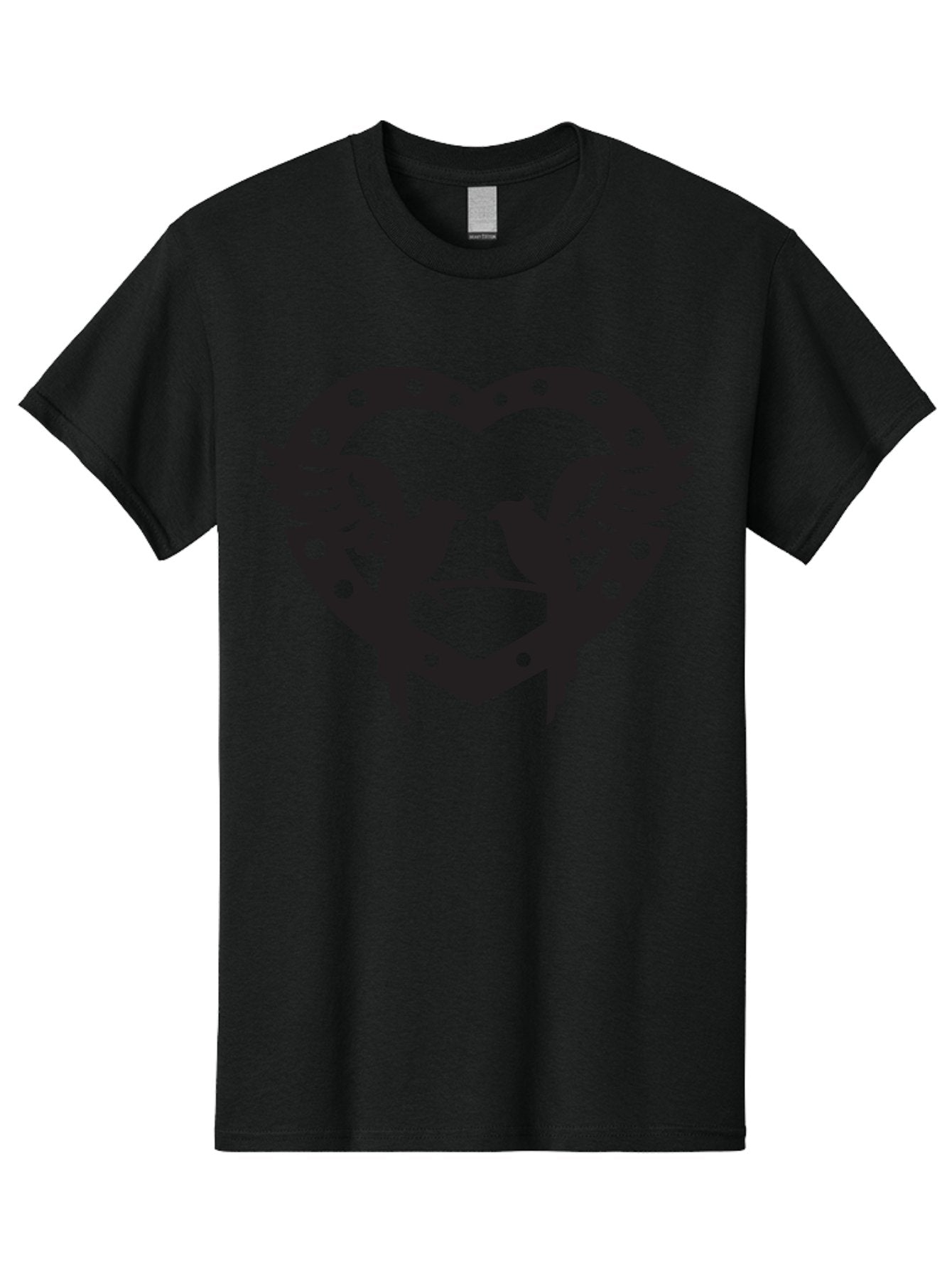 Heart-Birds Men'S Graphic Tee, 100% Cotton, Comfortable Casual Summer Wear, Machine Washable, Love Birds, Heart Shape, Decorative Key, Symbol Of Love, Romantic Motifs, Valentine'S Day Theme, Couple Birds, Winged Hearts, Ornate Design, Aab273 10
