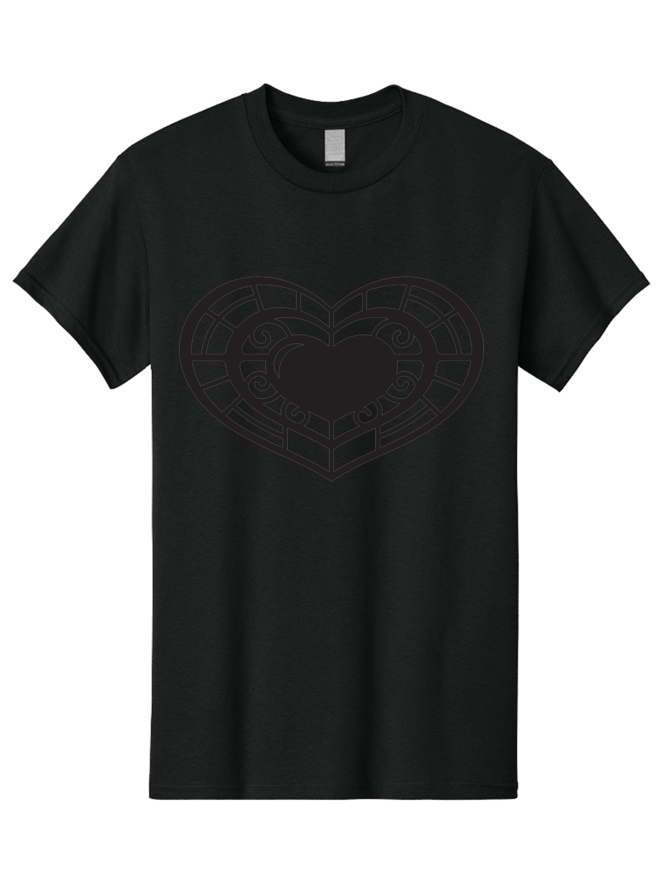 Heart-Design Men'S Graphic Tee, 100% Cotton, Comfortable Casual Summer Wear, Machine Washable, Stained Glass Heart, Decorative Heart, Intricate Design, Heart Silhouette, Ornate Pattern, Swirling Shapes, Love Symbol, Valentines Day Aab274 17