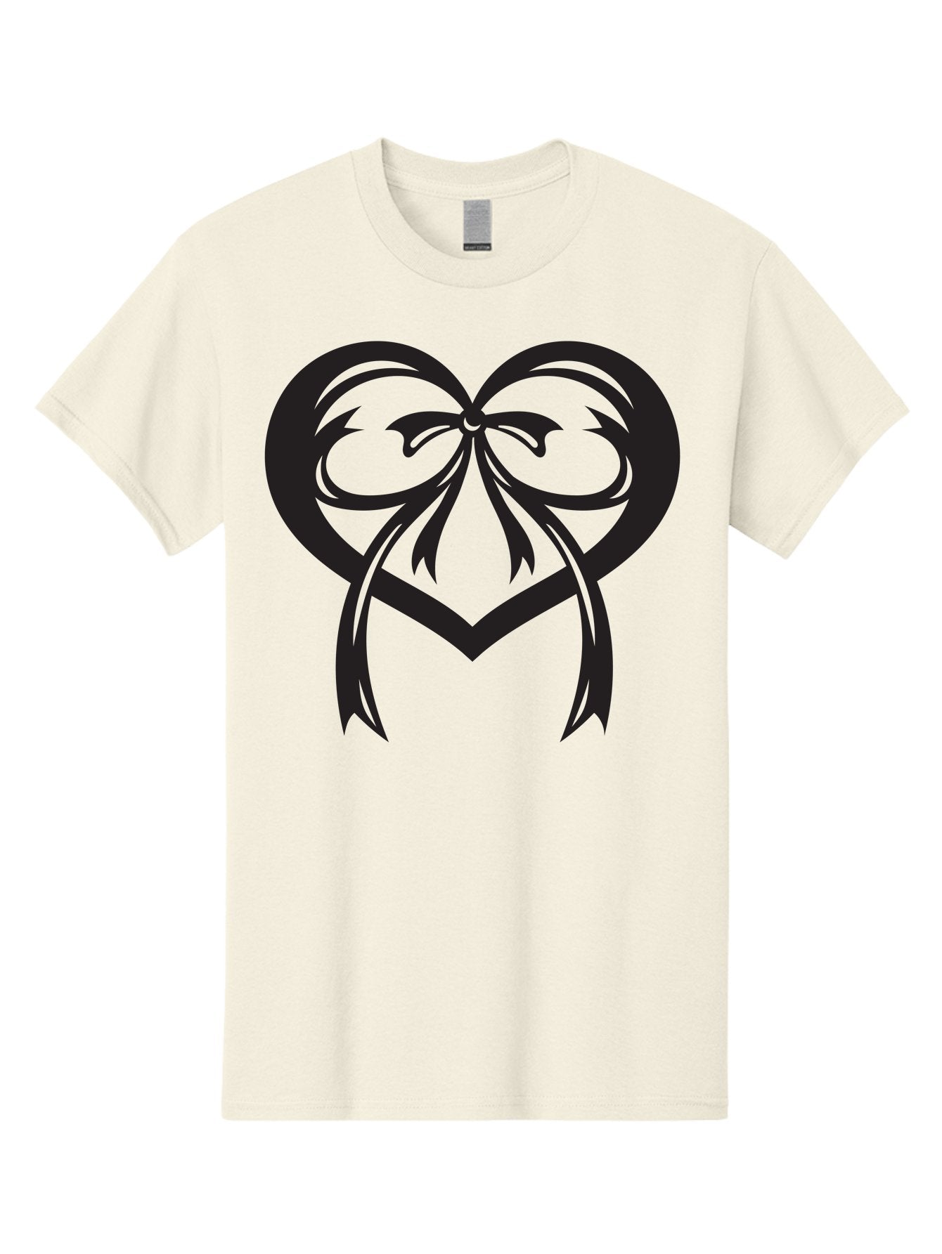 Heart-Graphic Men'S Graphic Tee, 100% Cotton, Comfortable Casual Summer Wear, Machine Washable, Heart Shape, Ribbon Bow, Heart Symbol, Love Sign, Valentine'S Day, Decorative Heart, Black Silhouette, Ribbon Design, Heart Decoration Aab276 9