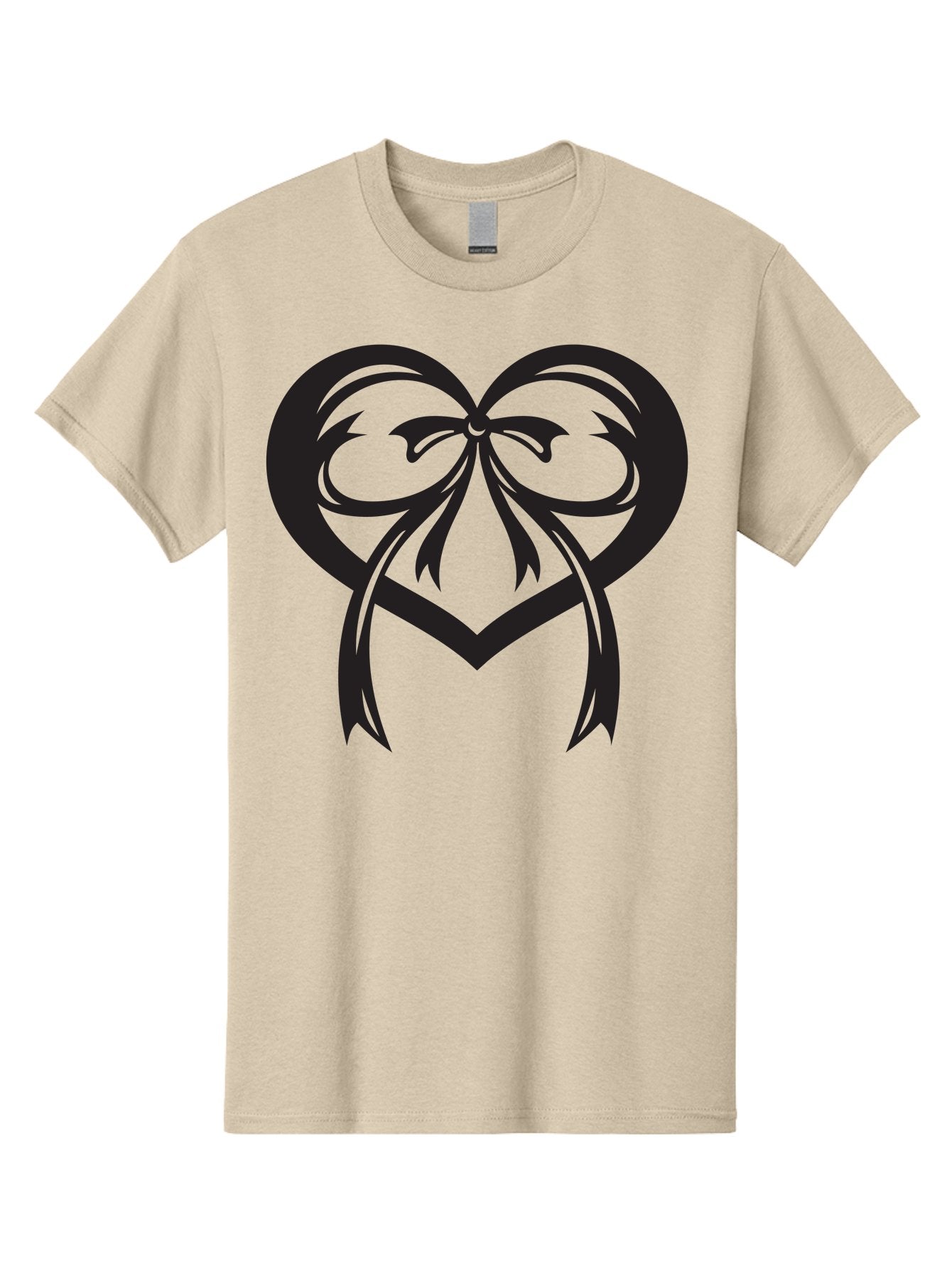 Heart-Graphic Men'S Graphic Tee, 100% Cotton, Comfortable Casual Summer Wear, Machine Washable, Heart Shape, Ribbon Bow, Heart Symbol, Love Sign, Valentine'S Day, Decorative Heart, Black Silhouette, Ribbon Design, Heart Decoration Aab276 11