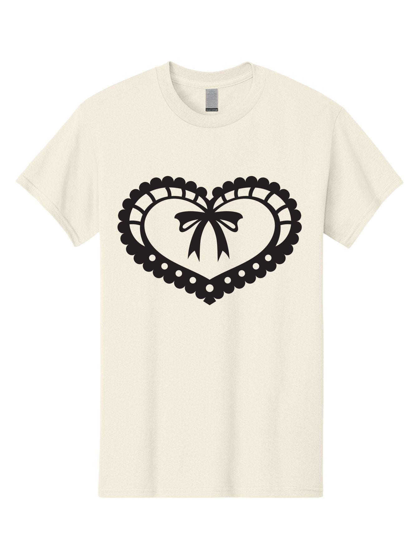 Heart-With-Bow-1 Men'S Graphic Tee, 100% Cotton, Comfortable Casual Summer Wear, Machine Washable, Heart Shape, Decorative Bow, Lace Details, Intricate Design, Love Symbol, Valentines Day, Heart Icon, Cute Graphic Aab278 15