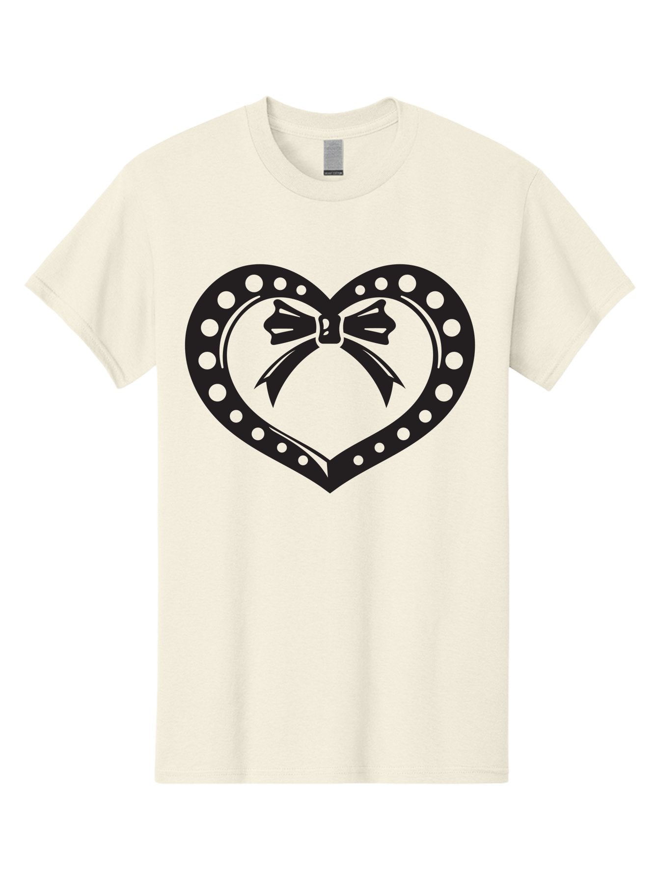 Heart-With-Bow Men'S Graphic Tee, 100% Cotton, Comfortable Casual Summer Wear, Machine Washable, Heart Shape, Bow Design, Polka Dots, Love Symbol, Romantic Gesture, Heartwarming, Cute Design, Heart Icon Aab279 9