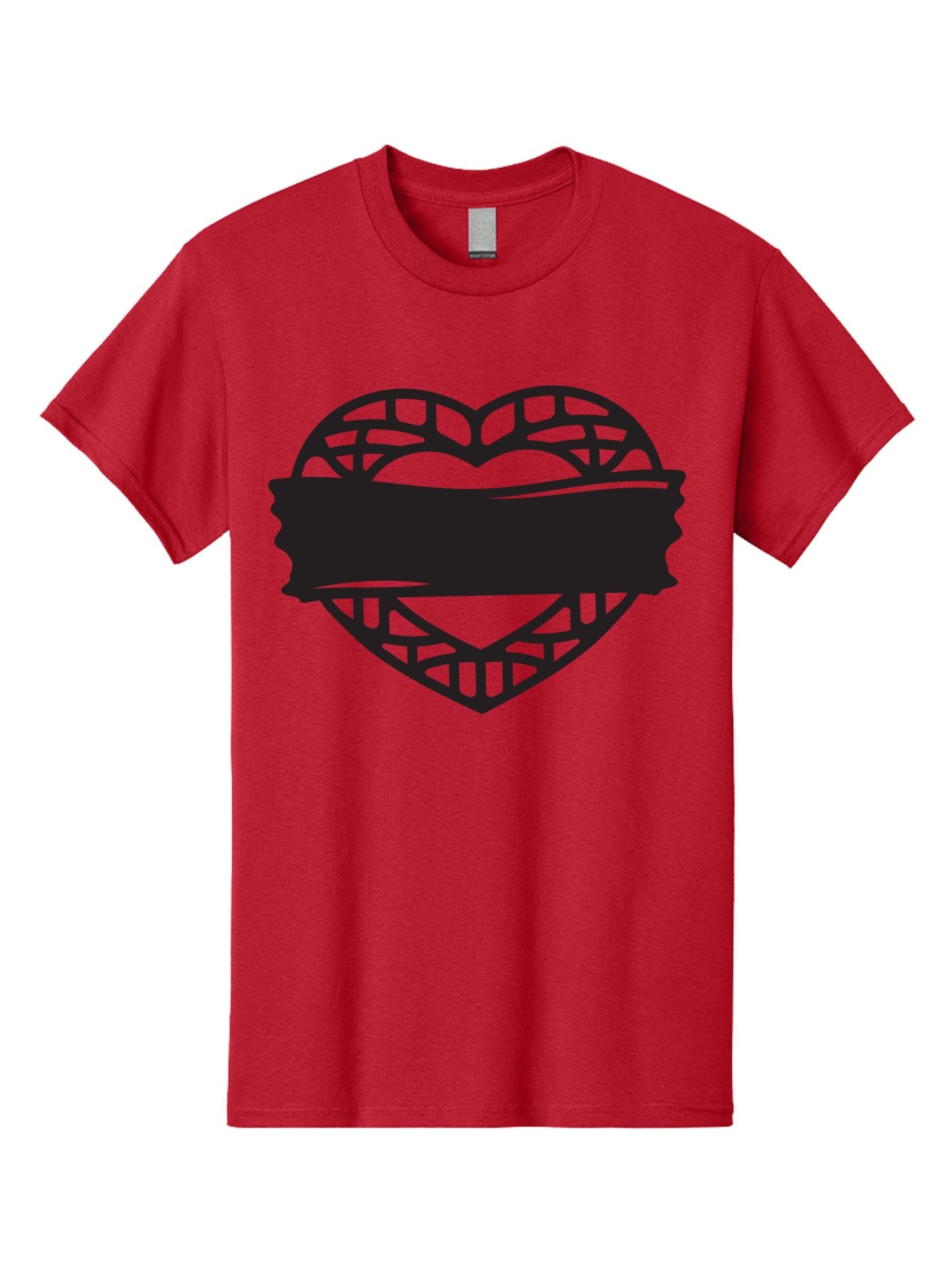Heart-With-Duct-Tape Men'S Graphic Tee, 100% Cotton, Comfortable Casual Summer Wear, Machine Washable, Heart Shape, Intricate Design, Muzzled Heart, Love Symbol, Decorative Art, Symbolic Representation, Heart Pattern Aab281 5