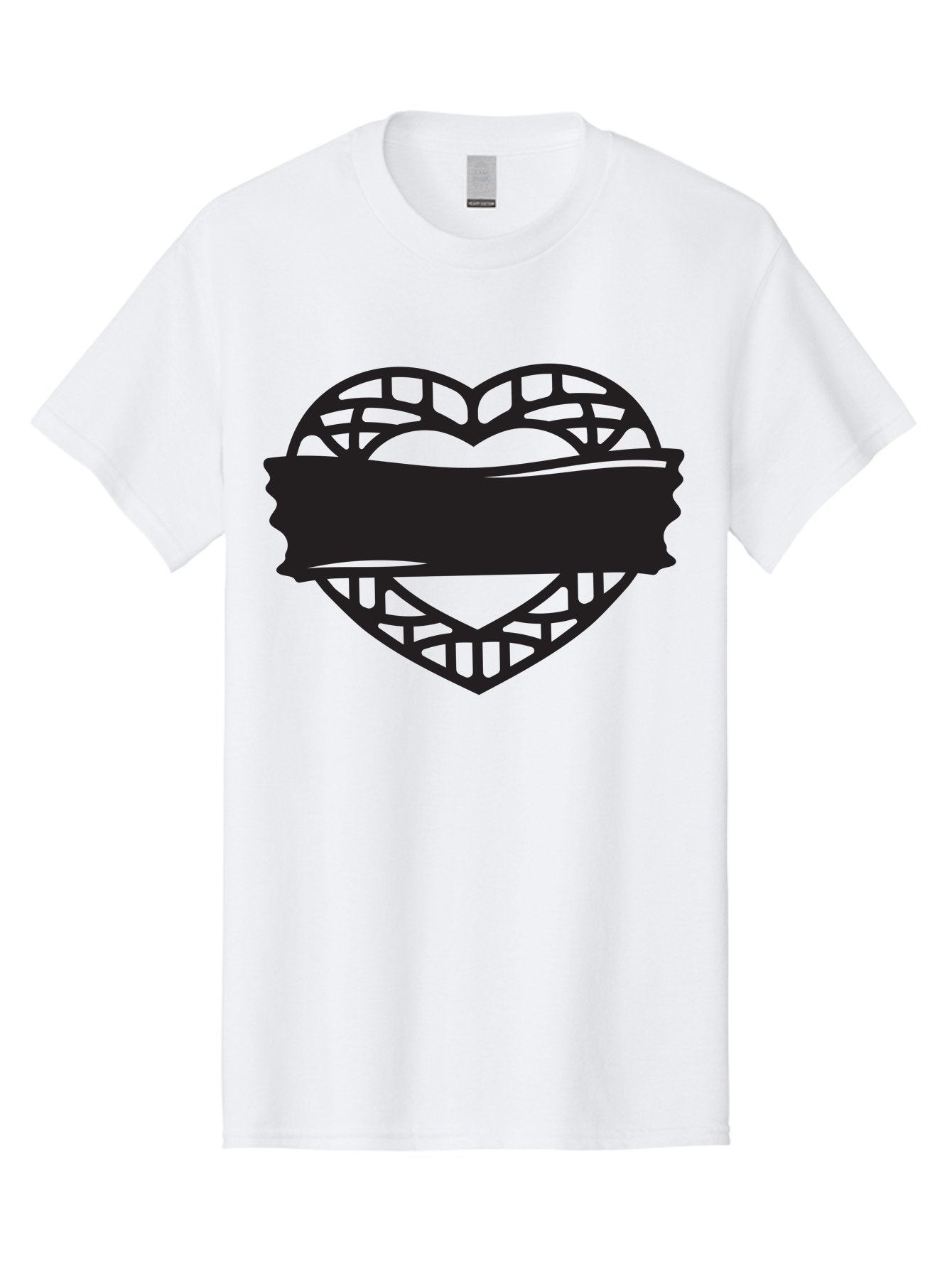 Heart-With-Duct-Tape Men'S Graphic Tee, 100% Cotton, Comfortable Casual Summer Wear, Machine Washable, Heart Shape, Intricate Design, Muzzled Heart, Love Symbol, Decorative Art, Symbolic Representation, Heart Pattern Aab281 8