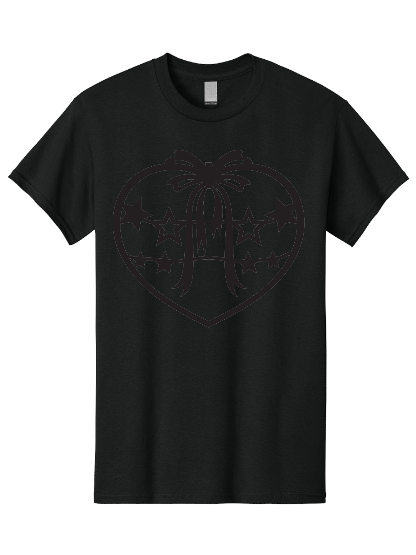 Heart-With-Ribbon-And-Stars Men'S Graphic Tee, 100% Cotton, Comfortable Casual Summer Wear, Machine Washable, Heart Shape, Stars, Ribbon Bow, Love Symbol, Heart Design, Celestial Theme, Starry Night, Heart Graphic, Ribbon, Abstract Art Aab283 27