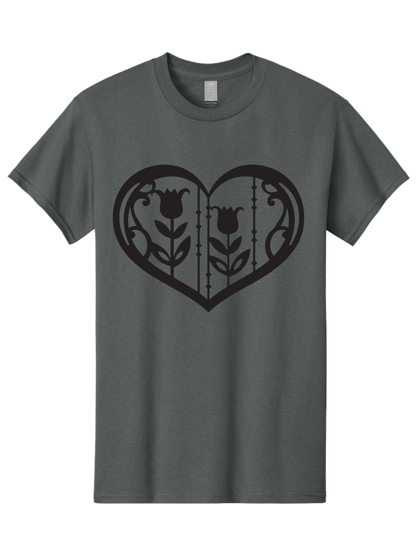 tulip design, heart shape, floral pattern, love symbol, decorative art, Valentine's theme, beautiful flowers 3